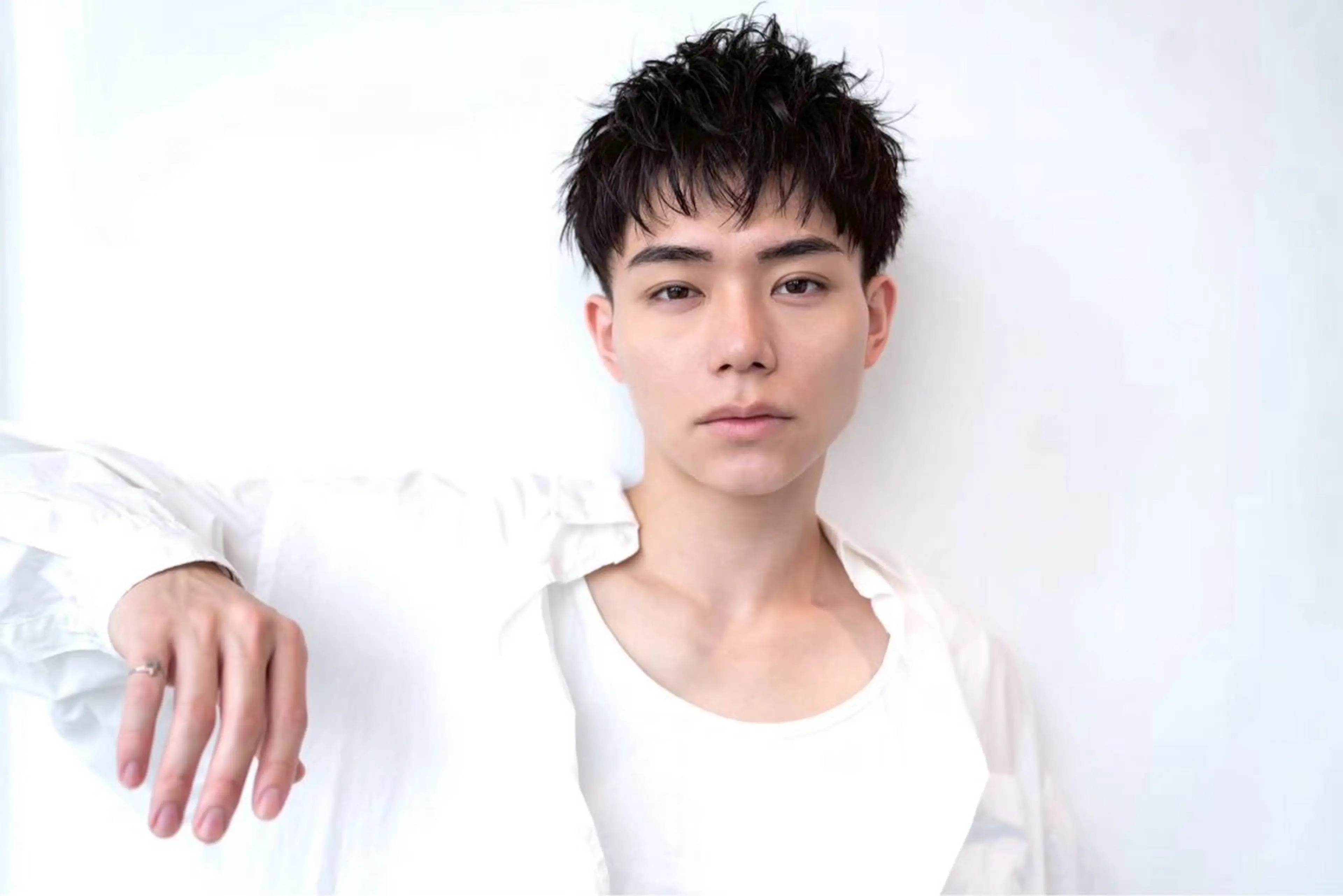 ショート メンズ ショートヘア カット 韓国ヘア/ハイトーン そーた/渋谷駅のヘアスタイル