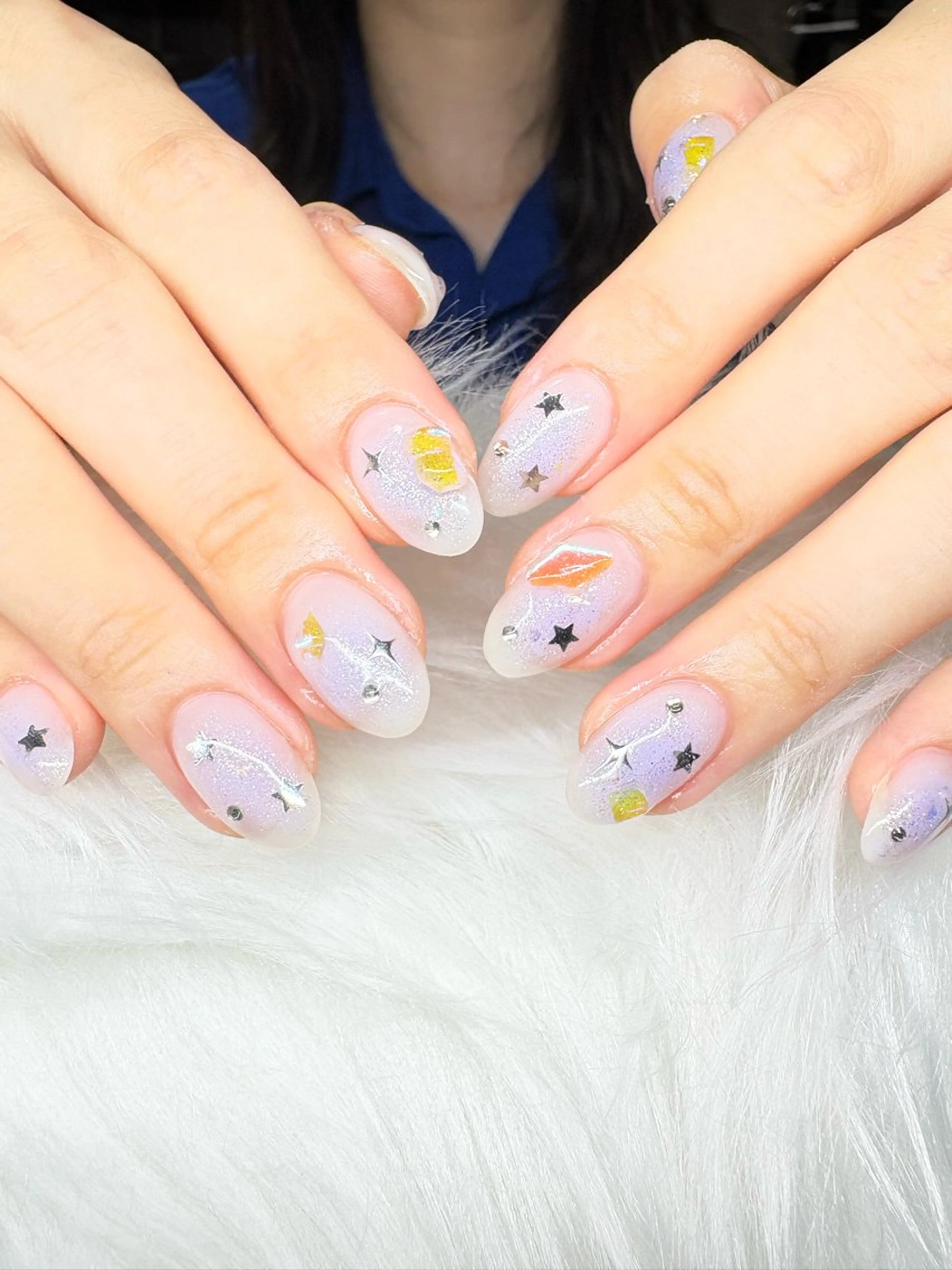 ネイル ボルドー チークネイル クリアネイル 成人式 フラッシュネイル Kiki _beのネイルデザイン