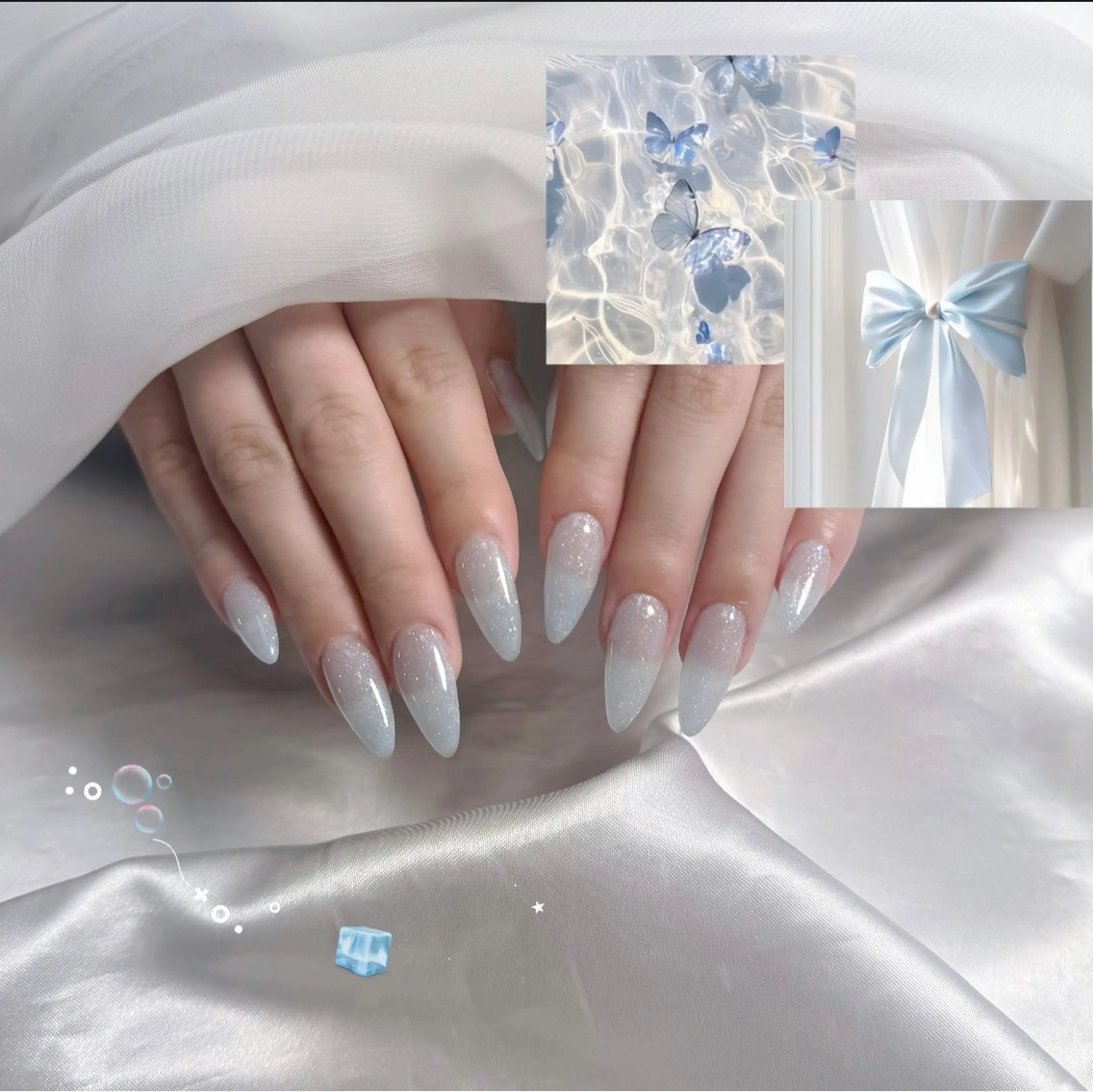 【爪が長い人用】オフありジェルワンカラー🤍の写真