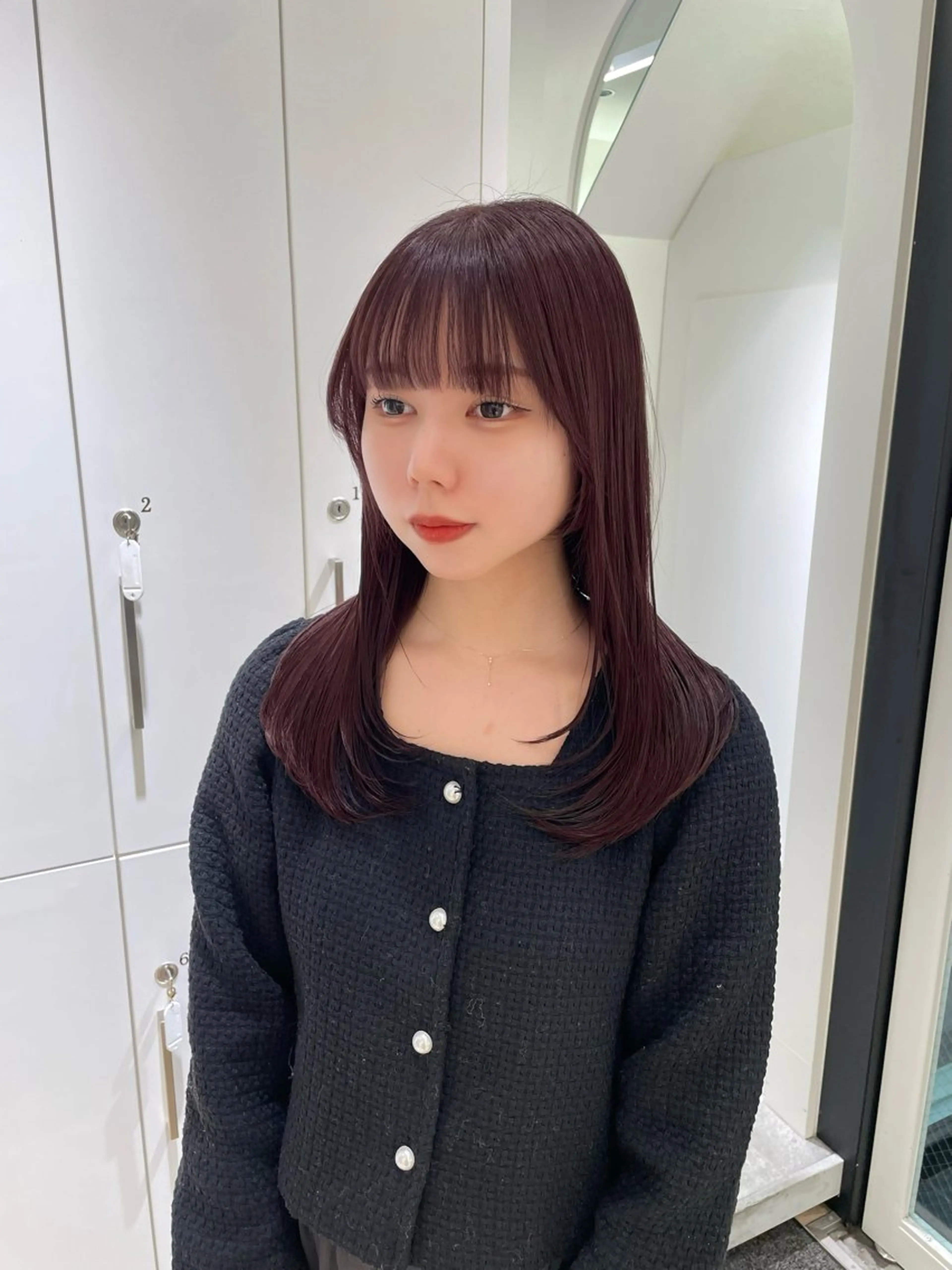 セミロング カラー カット ヘアカラー トリートメント Parve Mix /頓宮 稚愛🤍のヘアスタイル