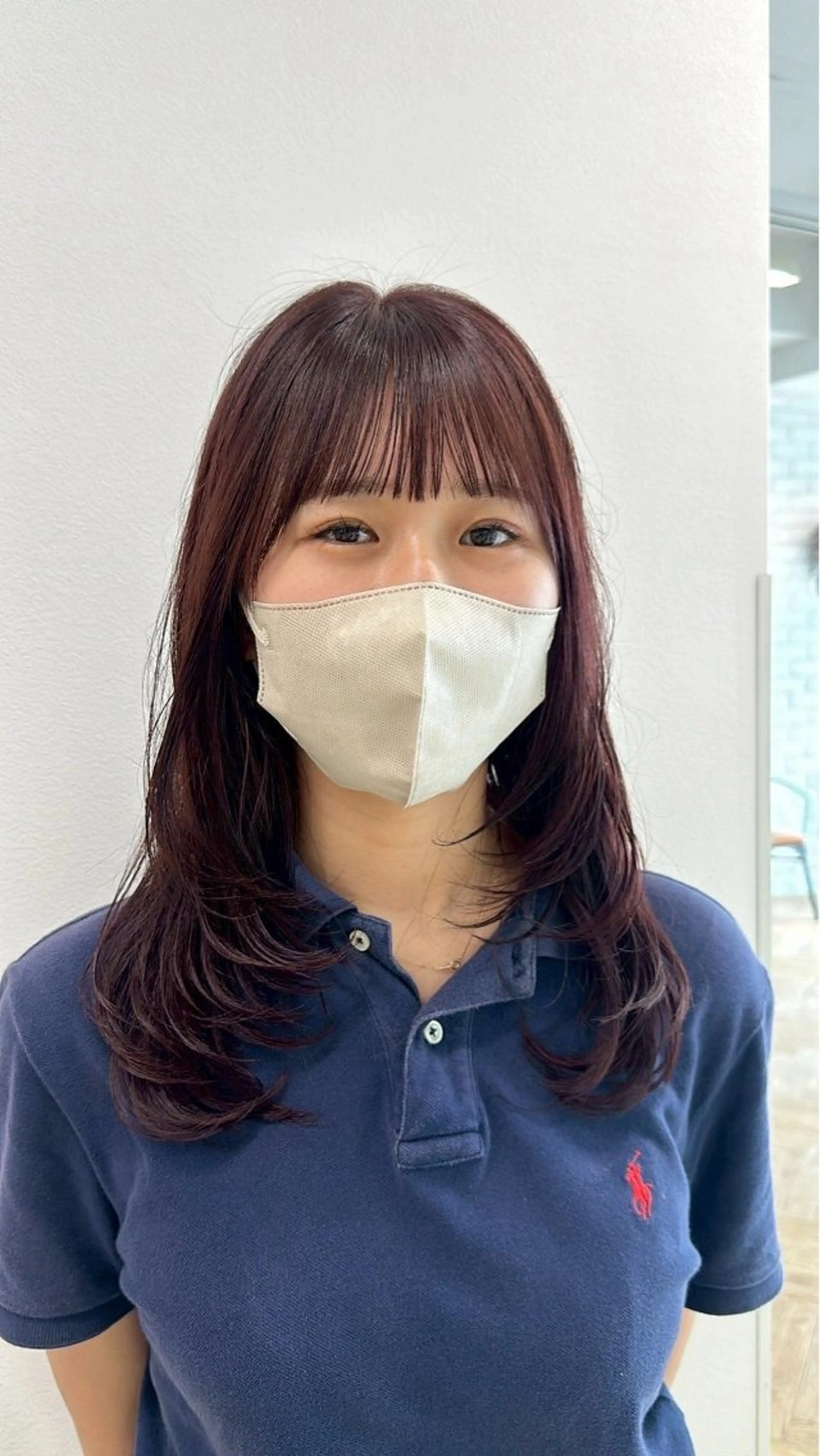 前髪カット➕ブリーチなしワンカラーの写真