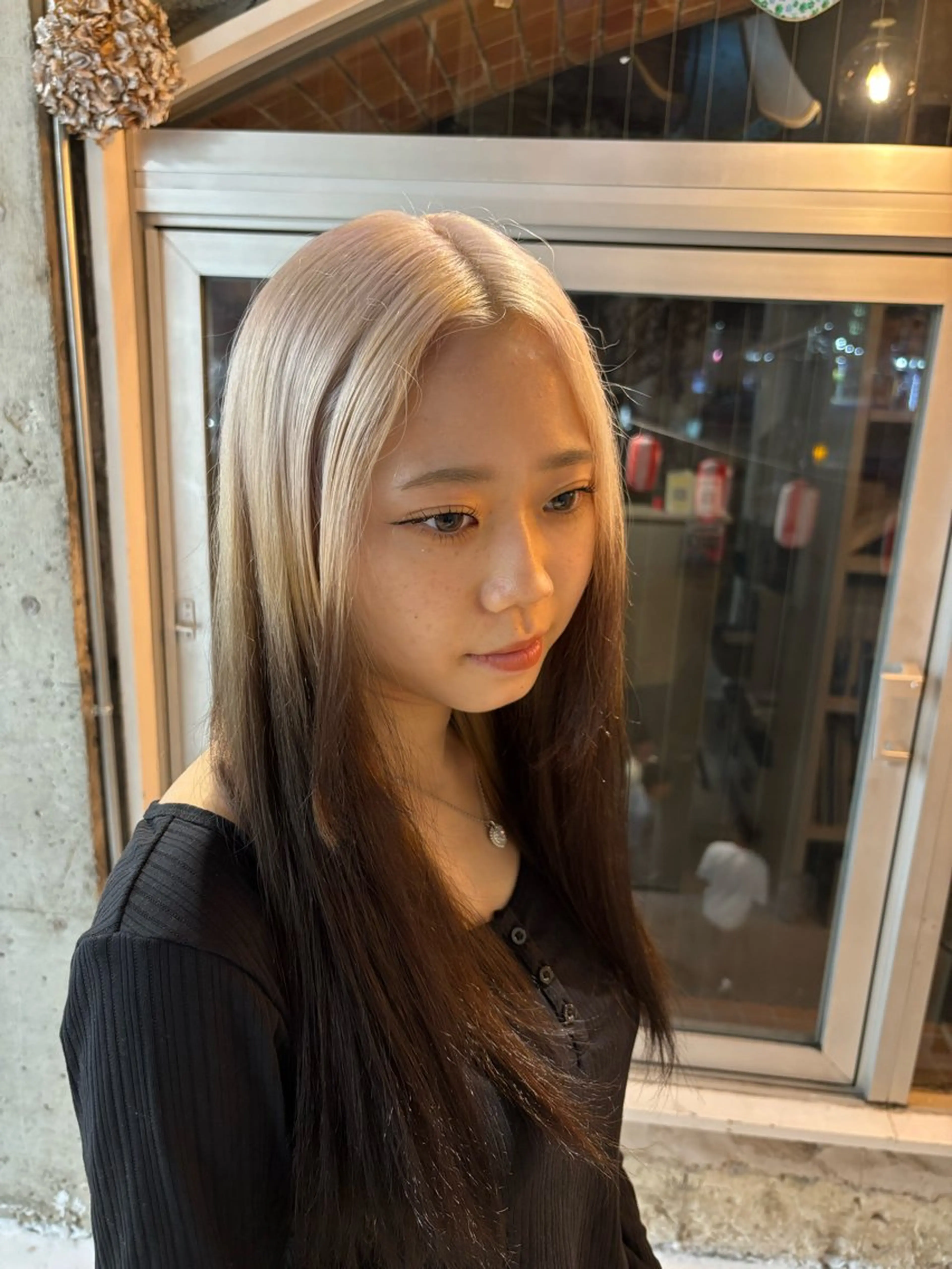 カラー 暖色カラ-ෆ˚顔周り 🎀ོ白岩亜実🎀ོのヘアスタイル