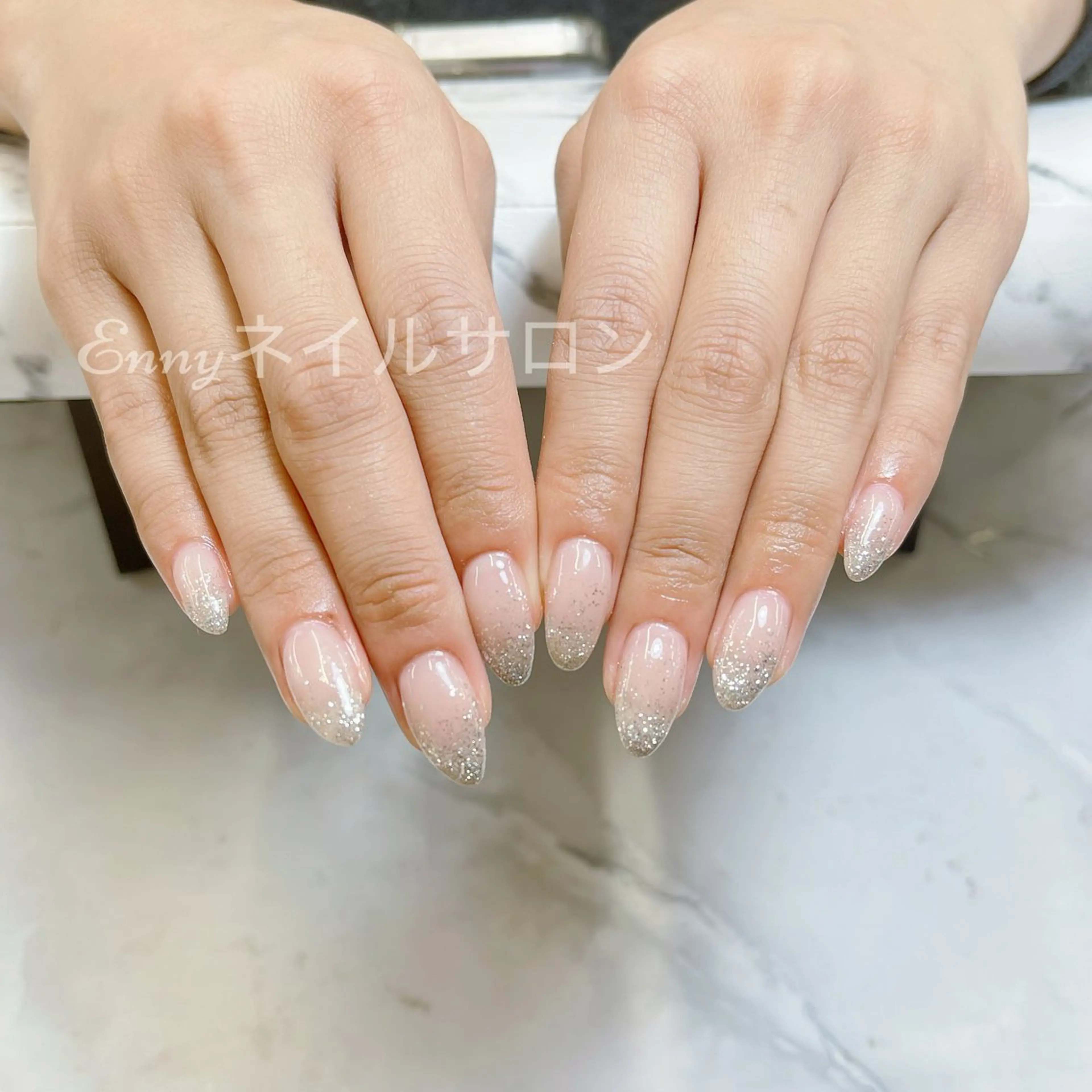 ネイル チークネイル 長さ出し フラッシュネイル フットネイル フレンチネイル ハンドネイル ENNY ネイルサロンのネイルデザイン