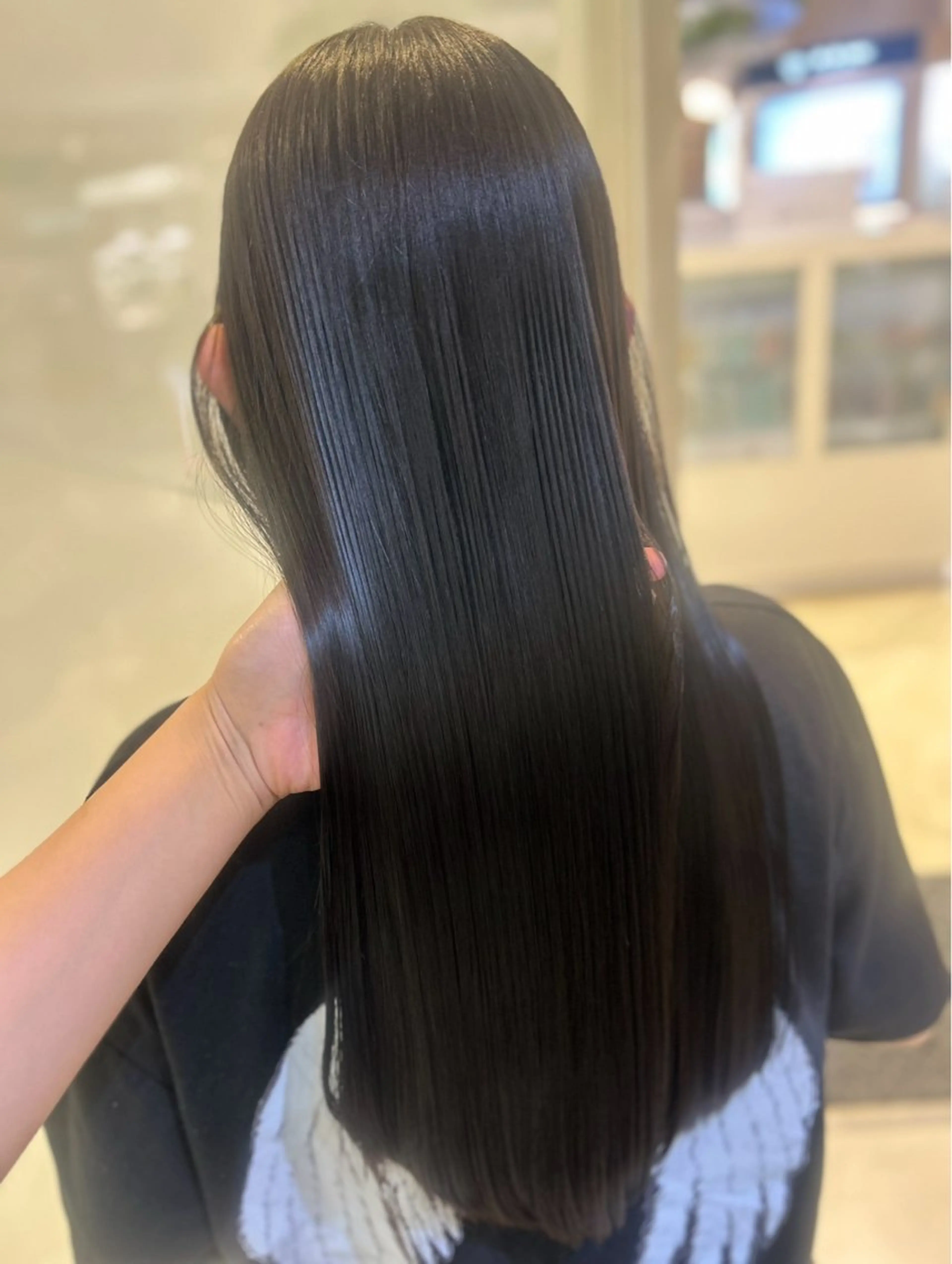 ロング パーマ カット 縮毛矯正 トリートメント 艶質改善/縮毛矯正 ササキナツミのヘアスタイル