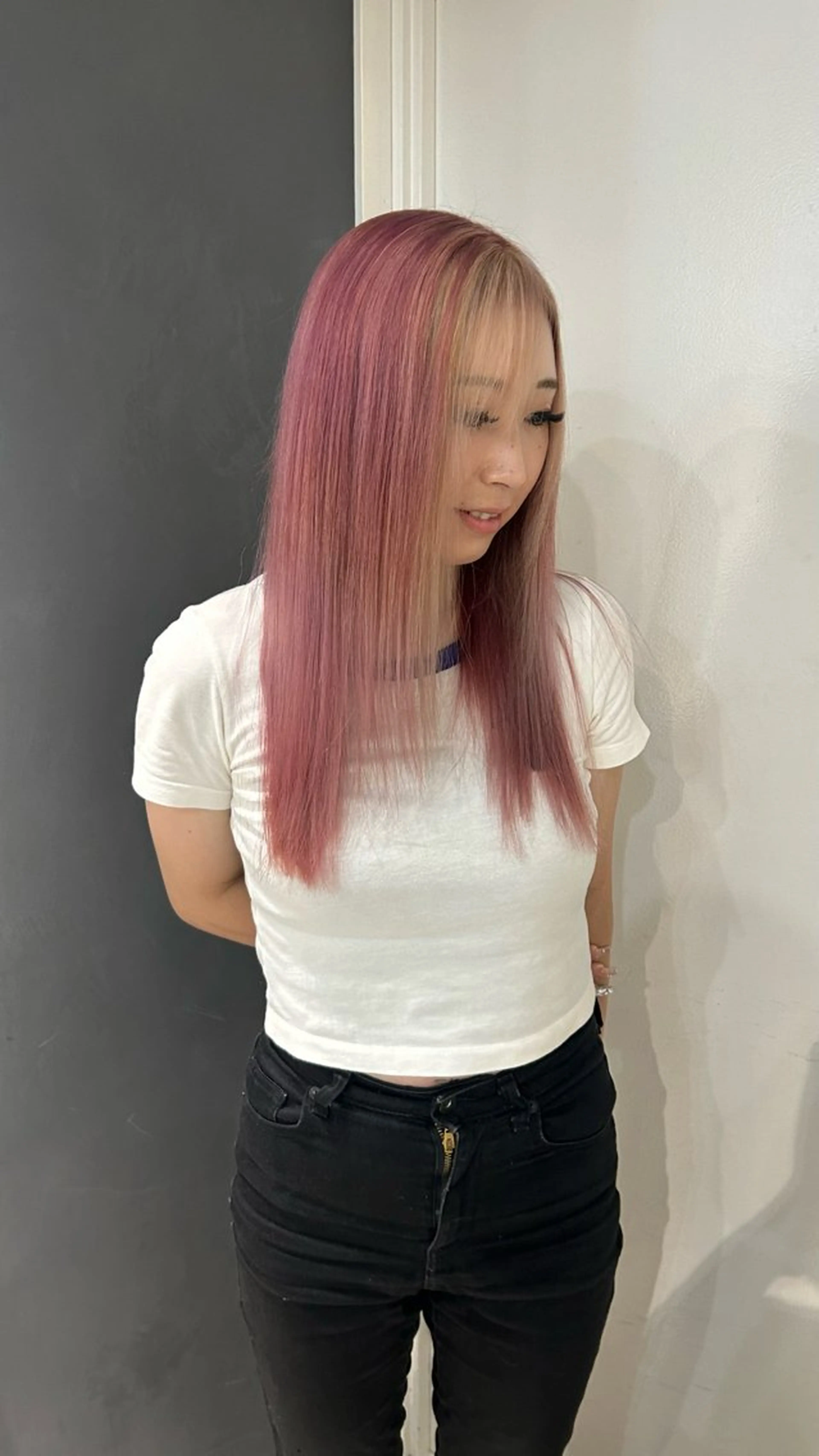 ロング ヘアカラー トリートメント えり 堀江/ボブ /艶髪/レイヤーのヘアスタイル