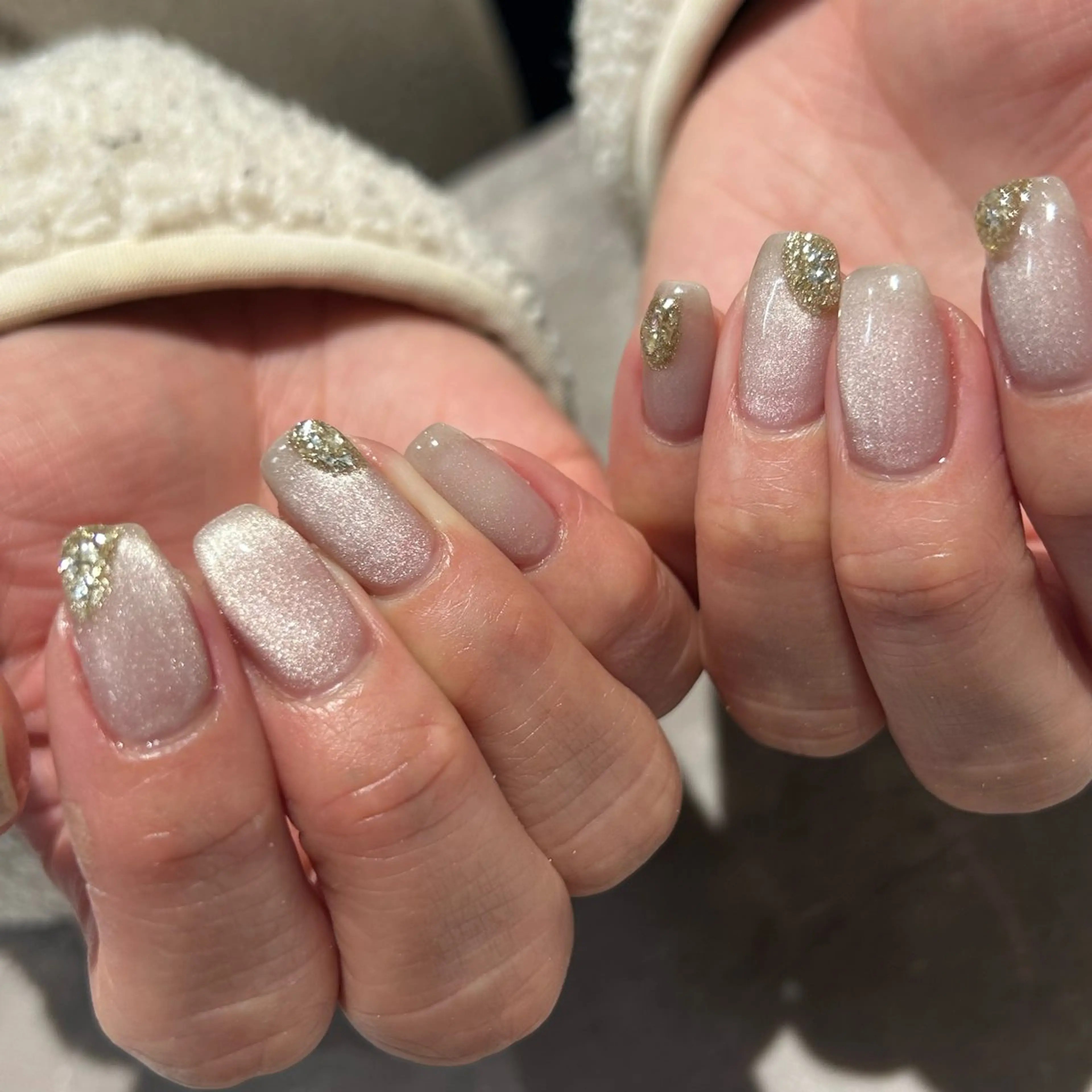 ネイル マグネットネイル ぷっくりネイル スクエアネイル Lulea nail所属・Lulea nailのネイルデザイン