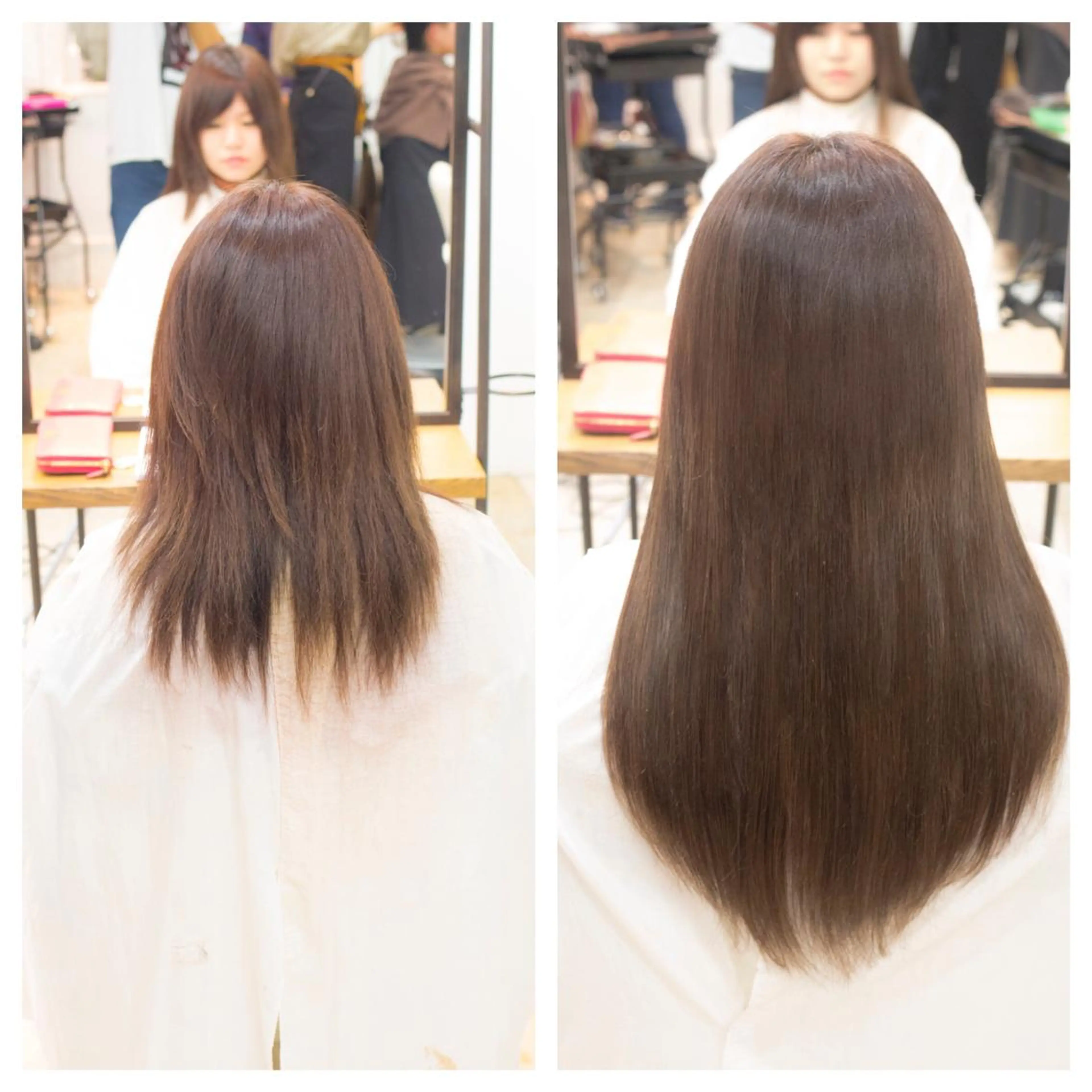 ミディアム シールエクステ エクステ エクステ FÜRSTIN所属・西村髪質改善 ブリーチ縮毛矯正のヘアスタイル