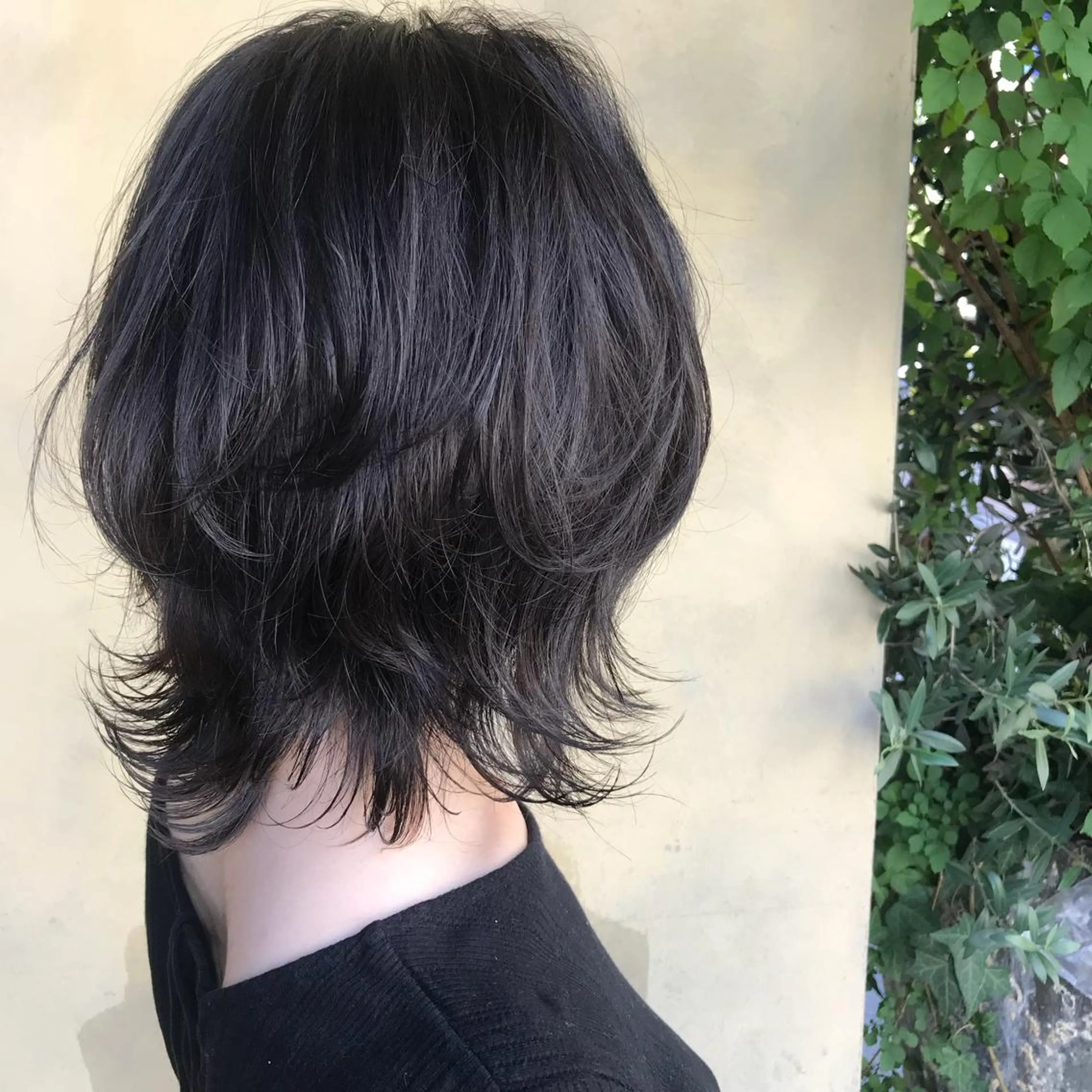 ミディアム カラー AMI ウルフパーマ/メンズのヘアスタイル