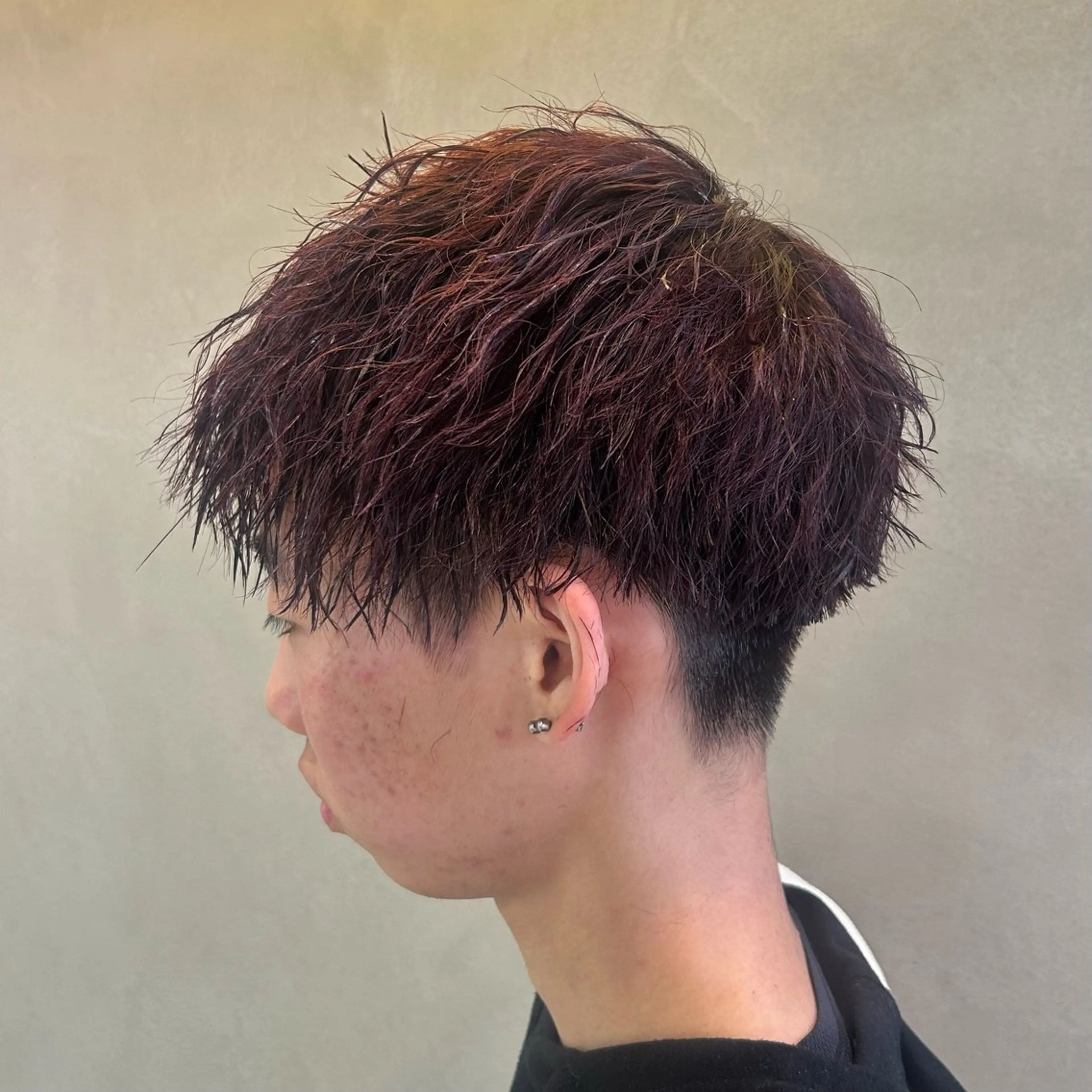 メンズ カット パーマ 前隈 のりかのヘアスタイル