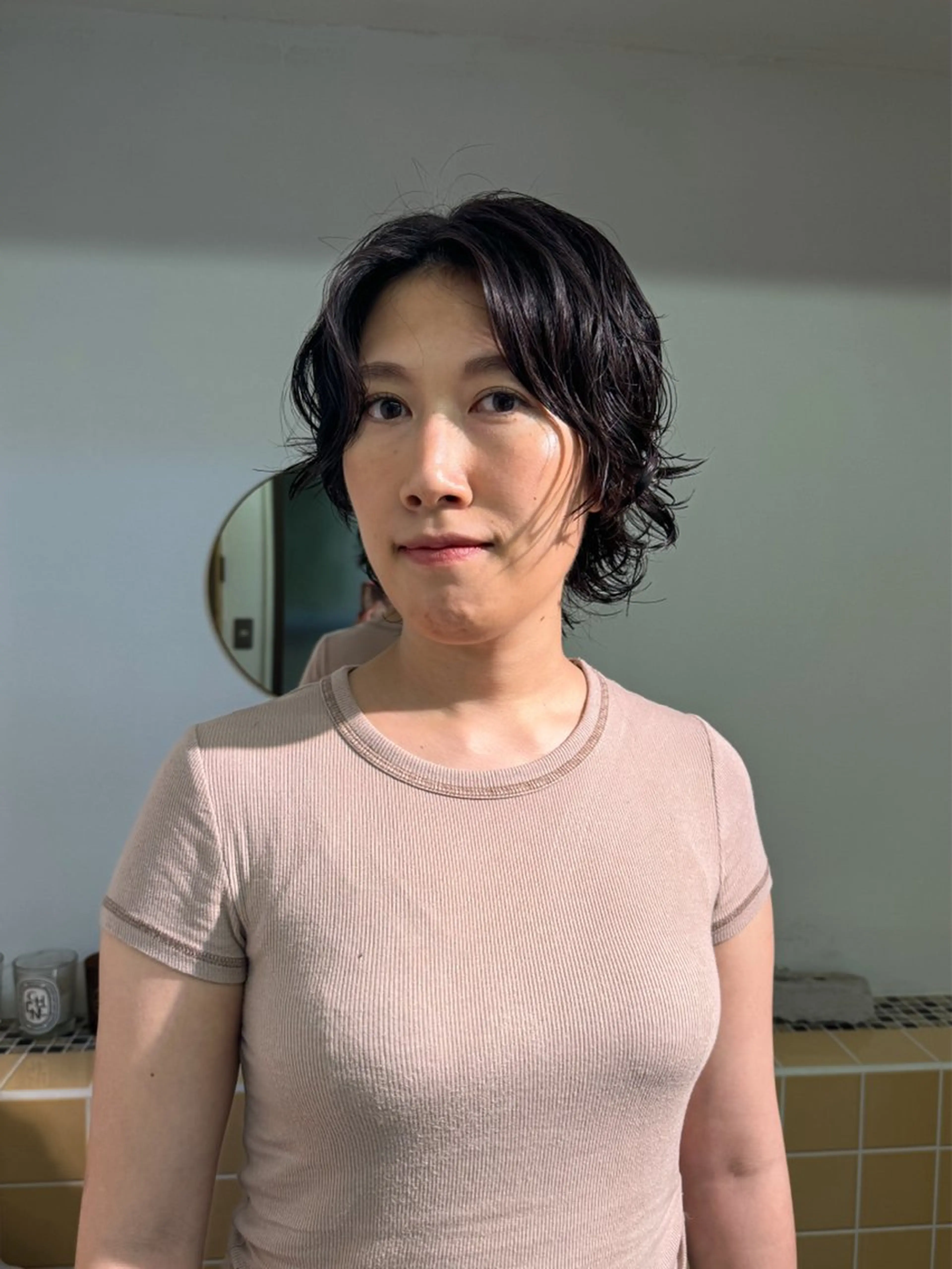 ミディアム パーマ ミディアムパーマ くせ毛 カット パーマ Seeknext // Rukaのヘアスタイル