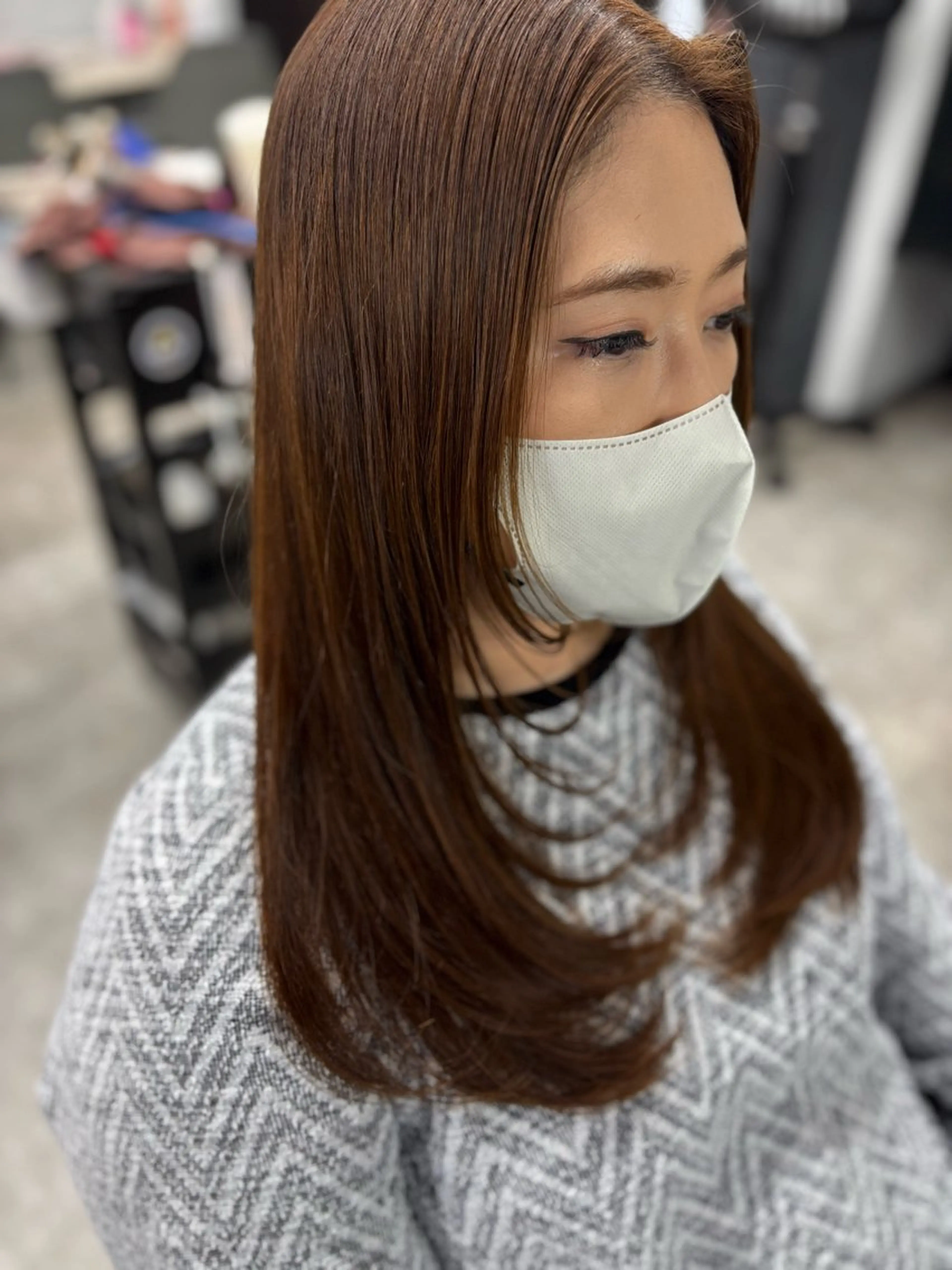 ロング カット ヘアカラー トリートメント 🌟髪質改善ケアカラ ー美髪縮毛矯正y🌟のヘアスタイル