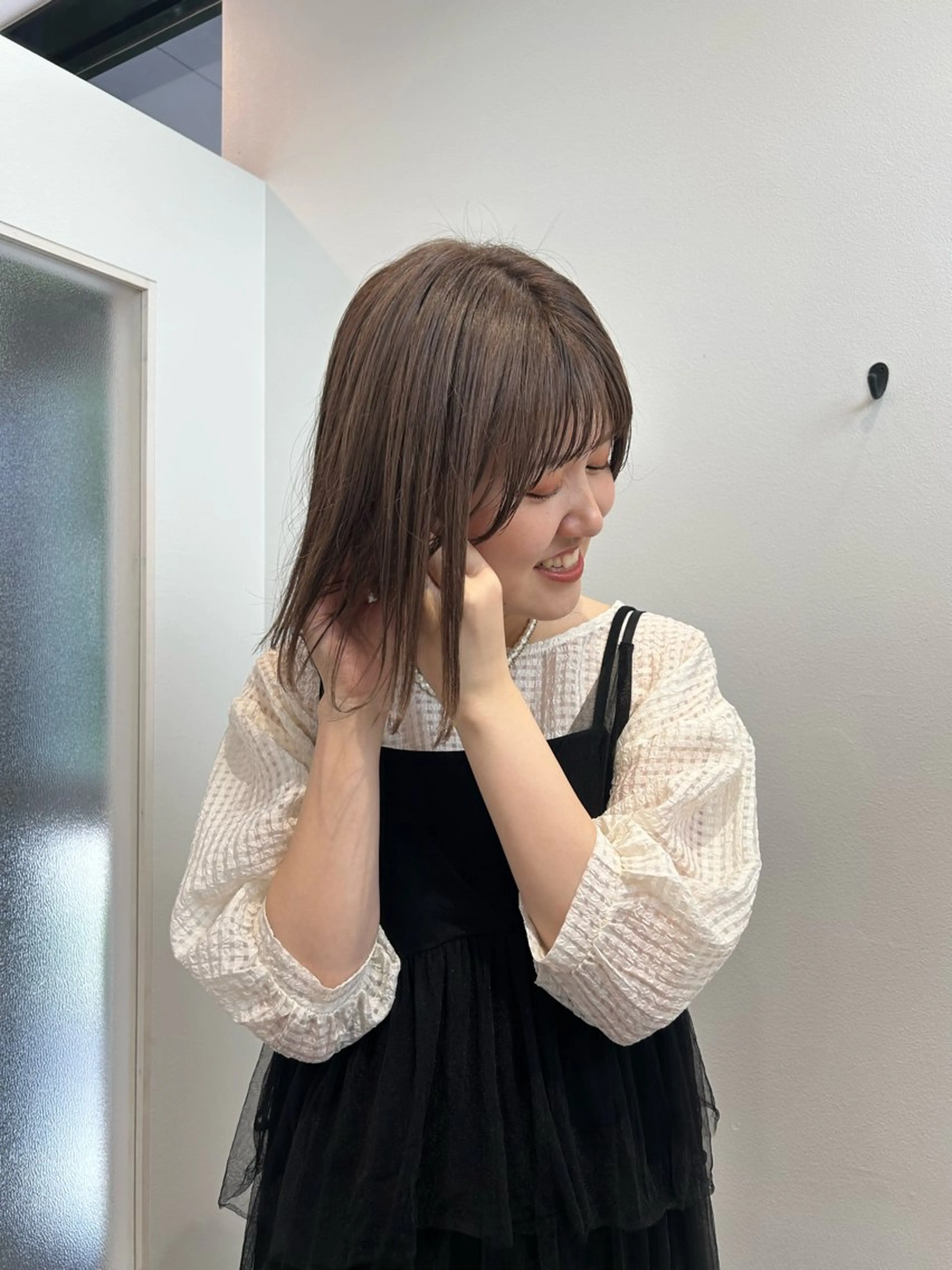 カラー 透明感カラー グレージュ ヘアカラー Hanon hair & relaxation所属・Hanon 美桜のヘアスタイル