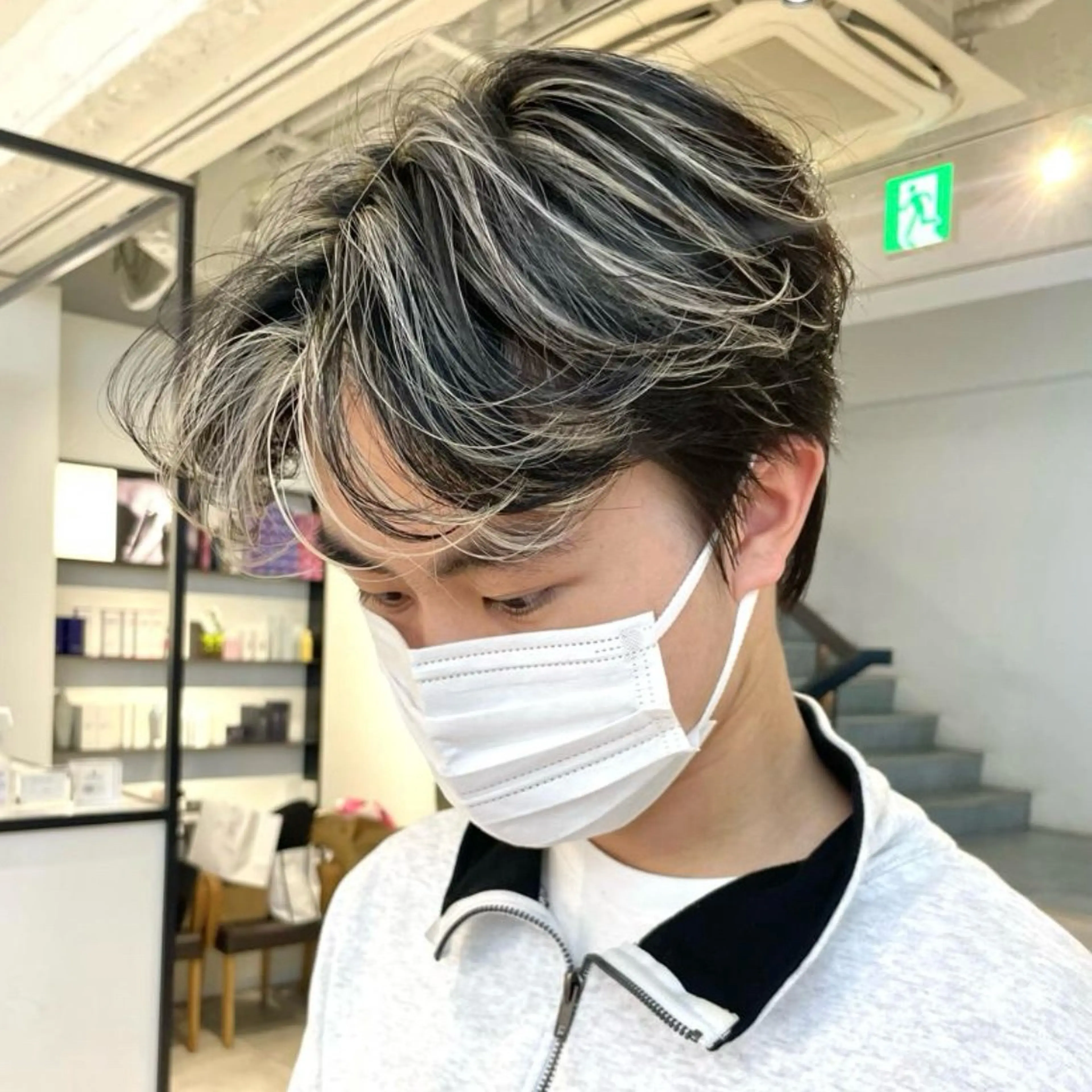 カラー メンズ カット パーマ ハイトーン/パーマ/ メンズ / 櫻本🌐のヘアスタイル