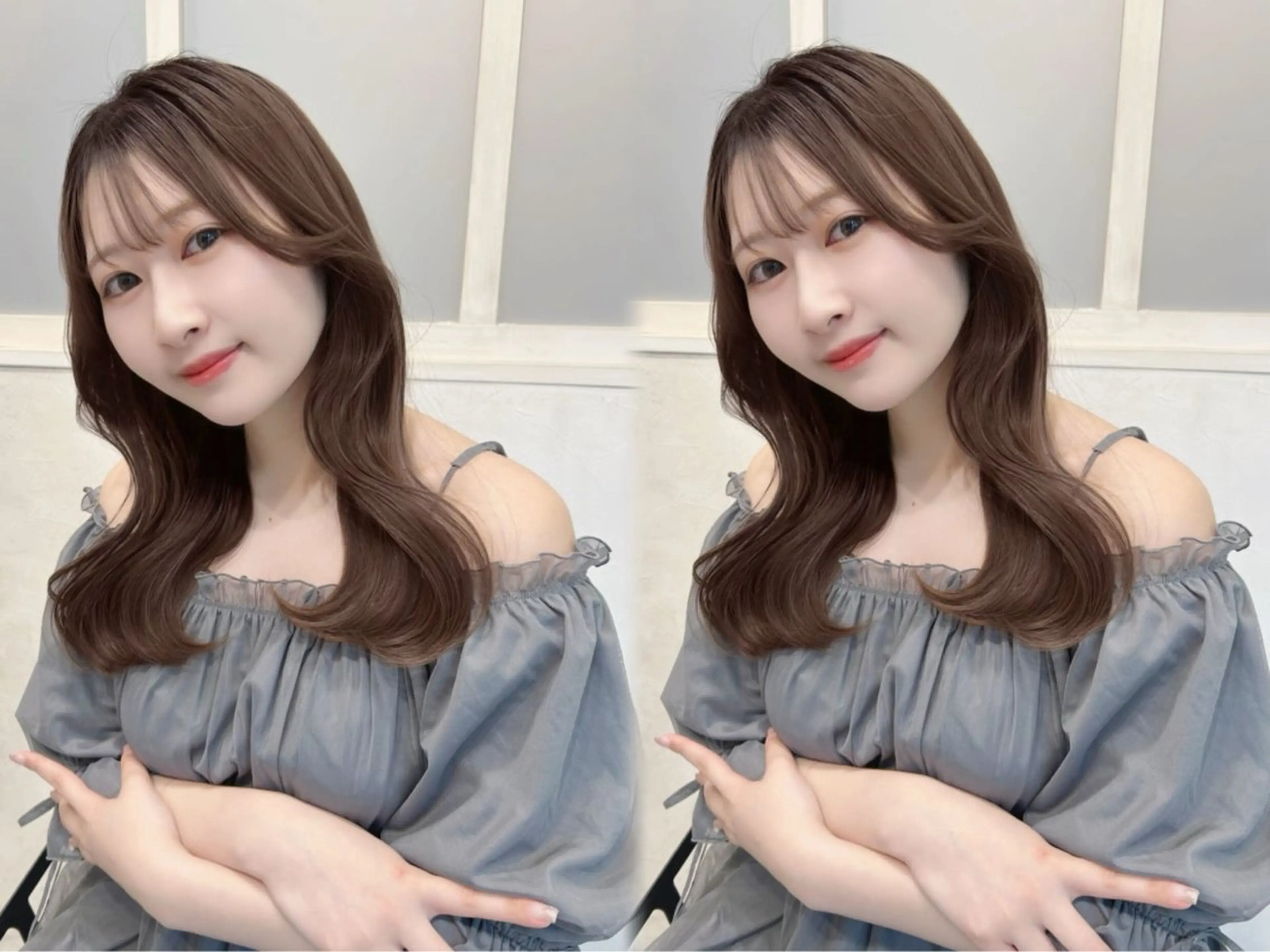 セミロング カラー hiyori /透明 感ピンク/ラベンダーのマツエク・マツパデザイン