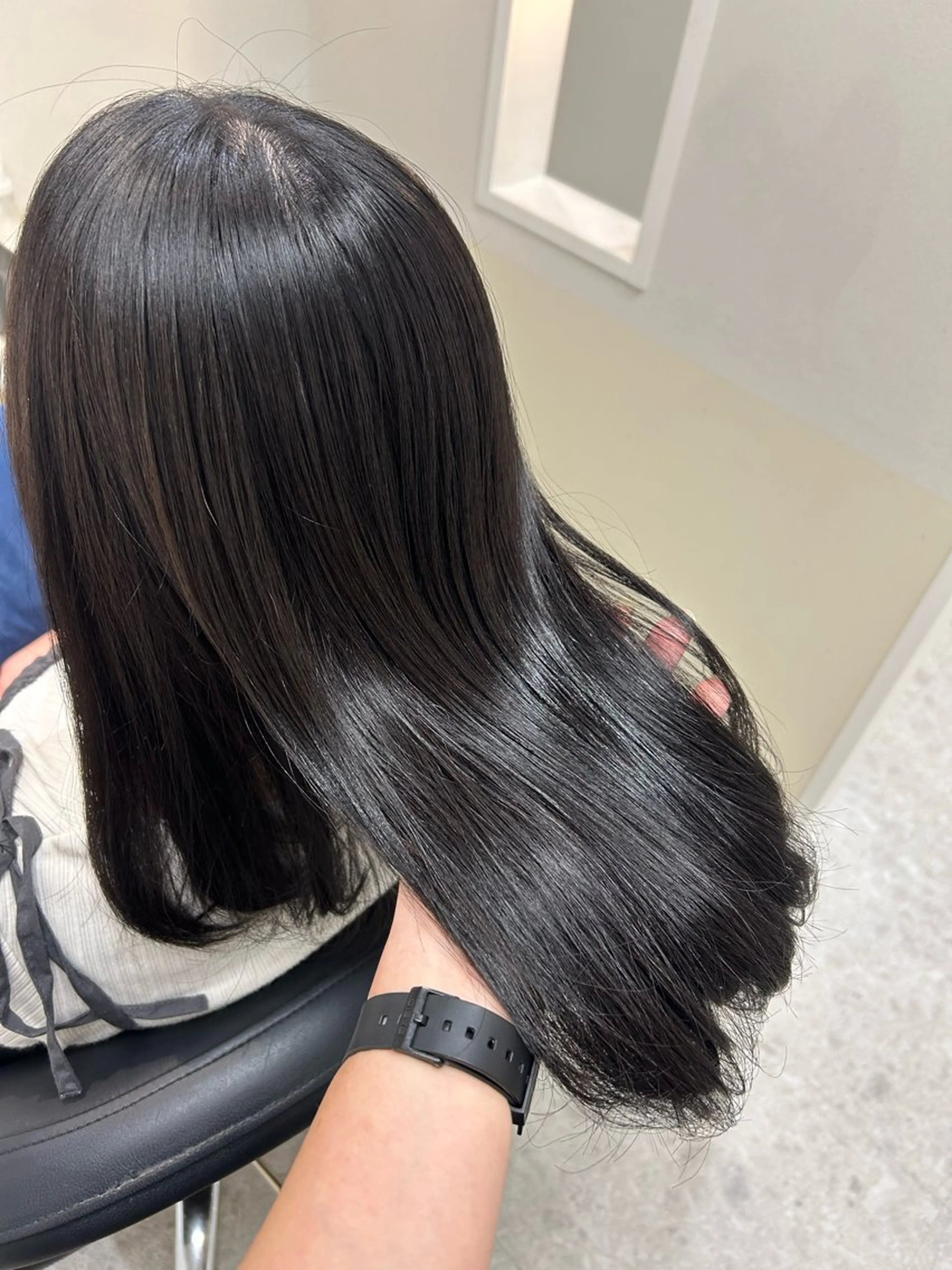 ミディアム カラー 黒髪 透明感カラー カット ヘアカラー トリートメント 🩰ニシムラヒカリ 半個室salon♡*のヘアスタイル