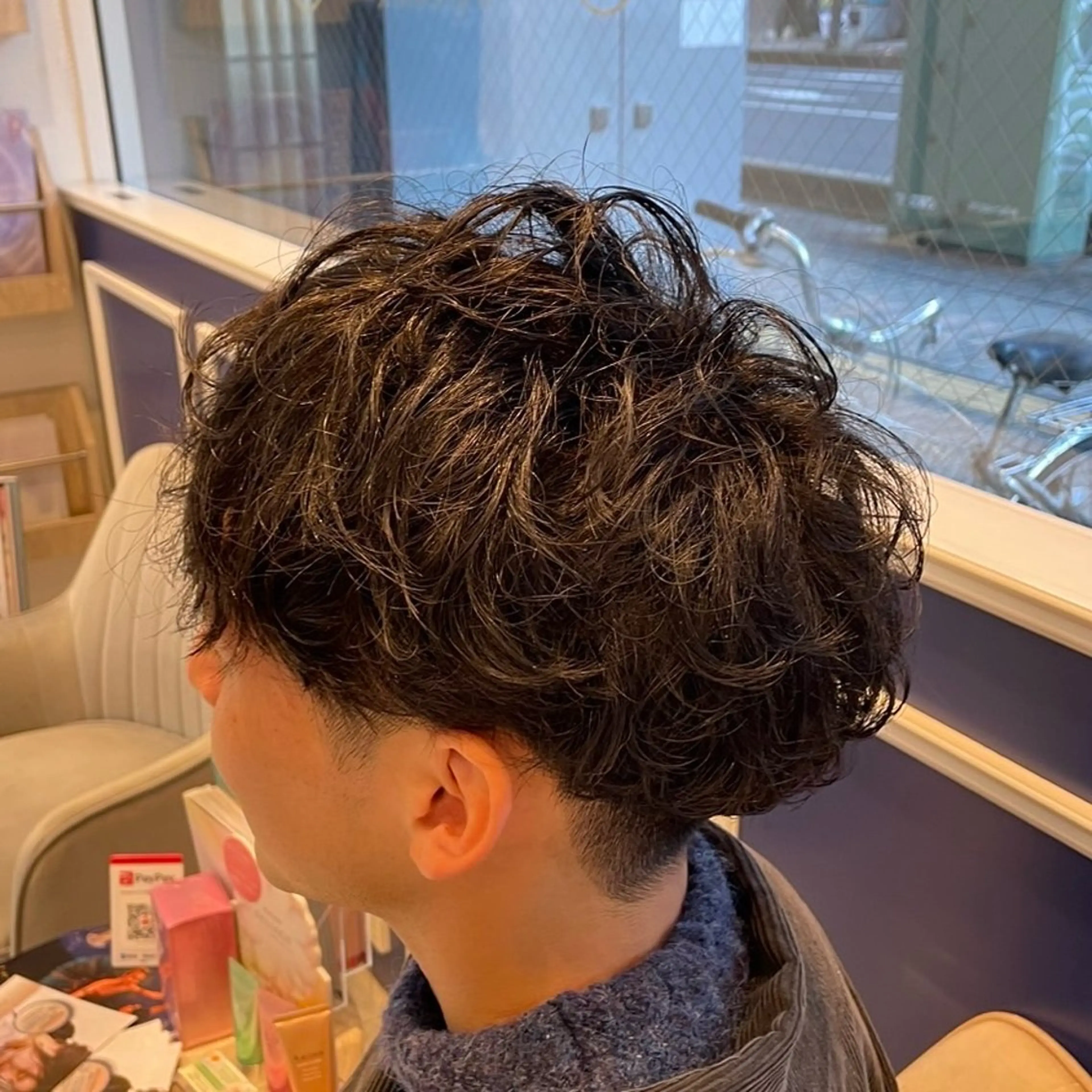 ショート パーマ メンズ メンズパーマ カット パーマ 吉田 新平のヘアスタイル