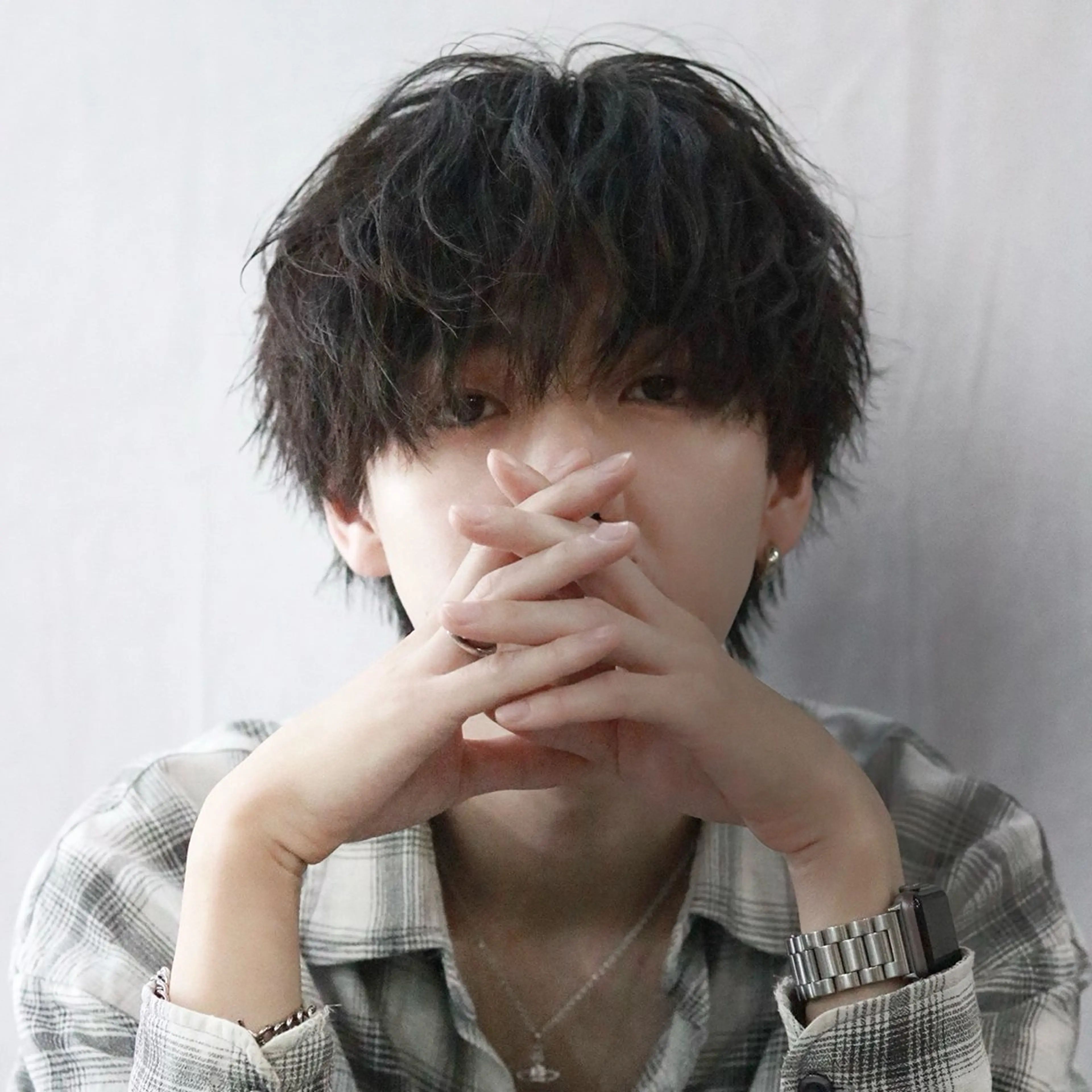 【🦋ミニモ限定価格🦋】デザインカット＋波巻きパーマ［メンズ/メンズカット/マッシュウルフ/マッシュ］の写真