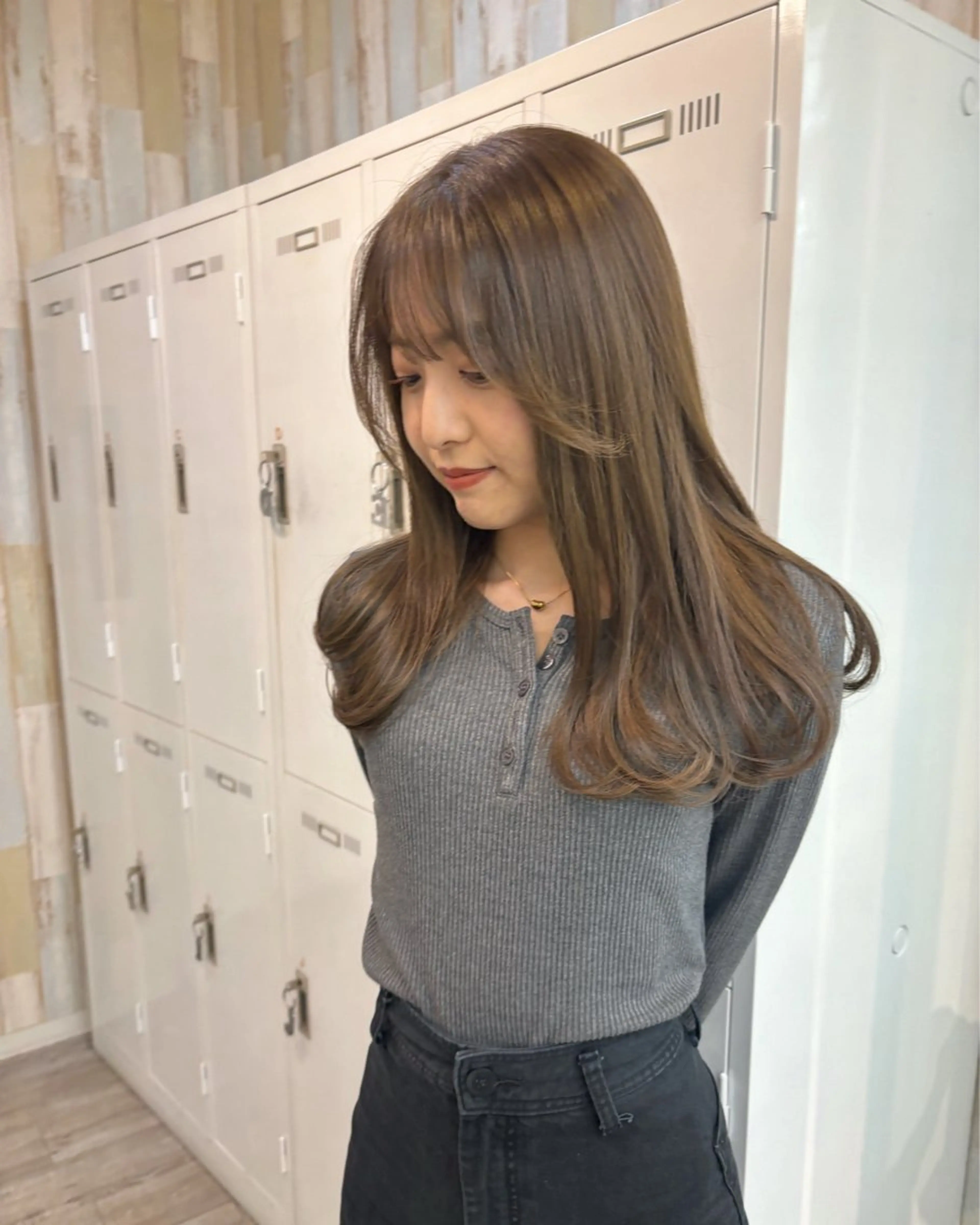 セミロング カラー 広島/ヘアセット /ベージュ/わかなのヘアスタイル