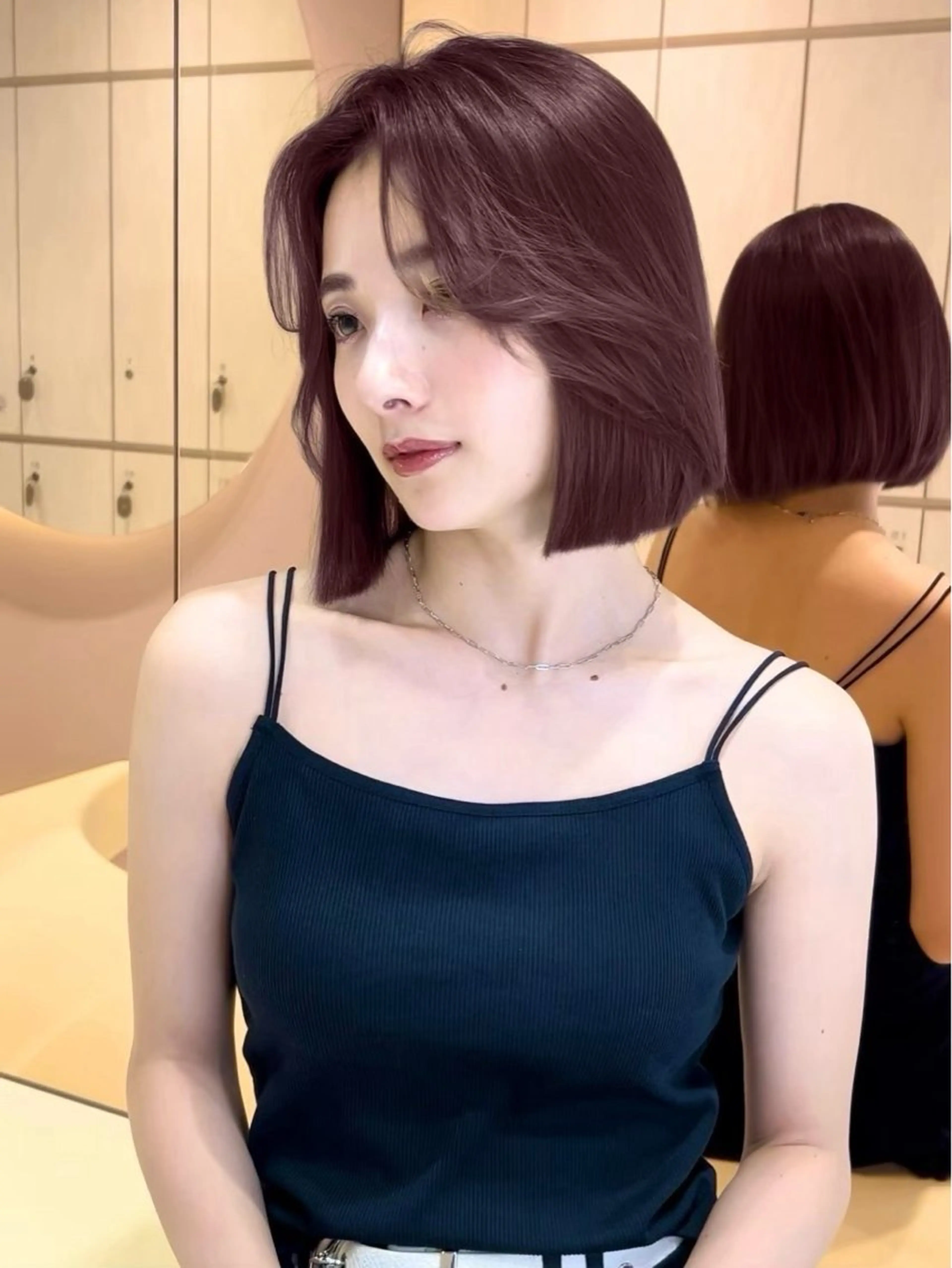 ミディアム カラー ヘアアレンジ 大宮‎🩵縮毛矯正 髪質改善 佐藤 和のヘアスタイル