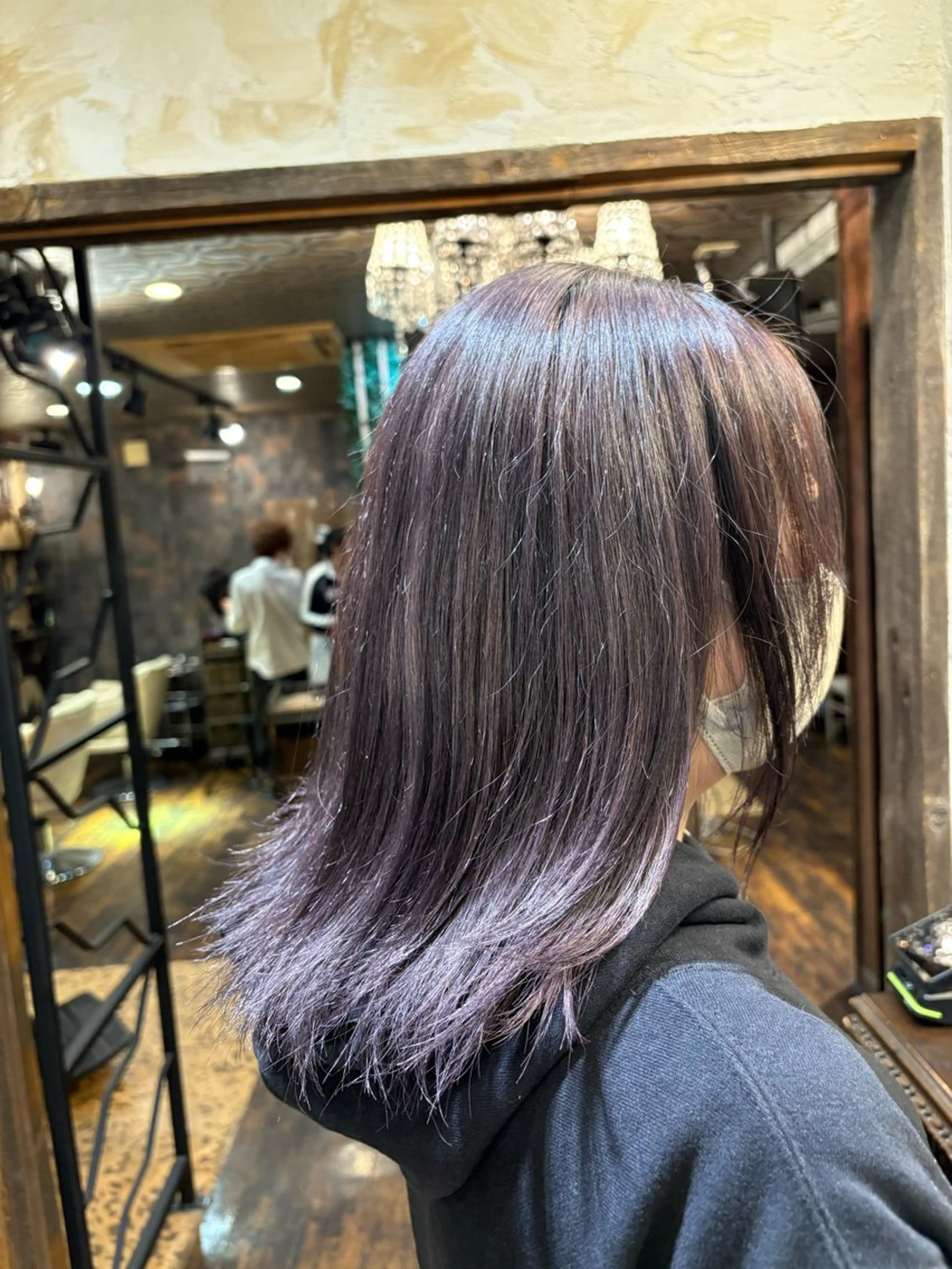 ミディアム ヘアカラー Calbari 鎌田美歩のヘアスタイル