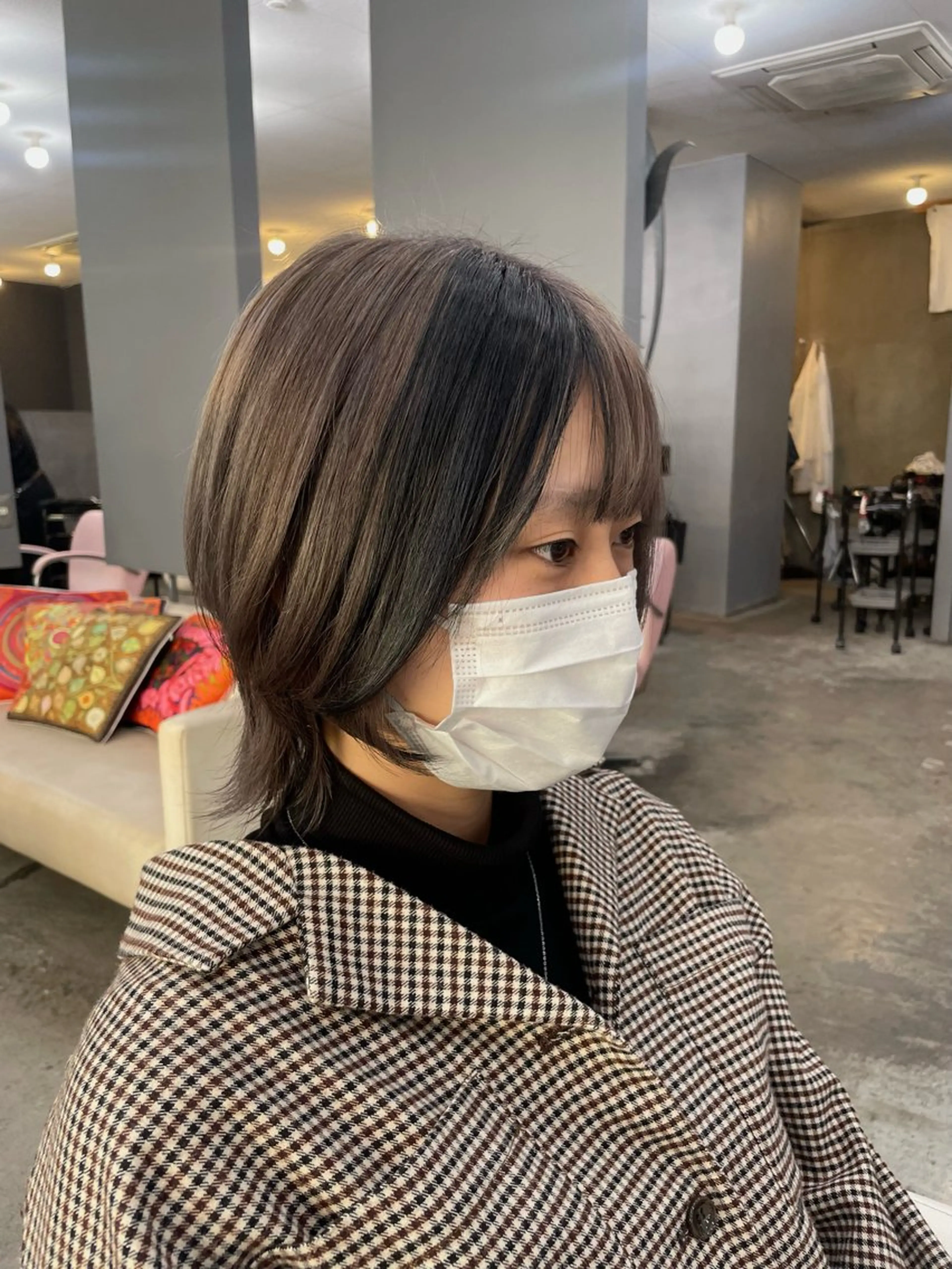 ショート カット ヘアカラー トリートメント 川面 夕華のヘアスタイル