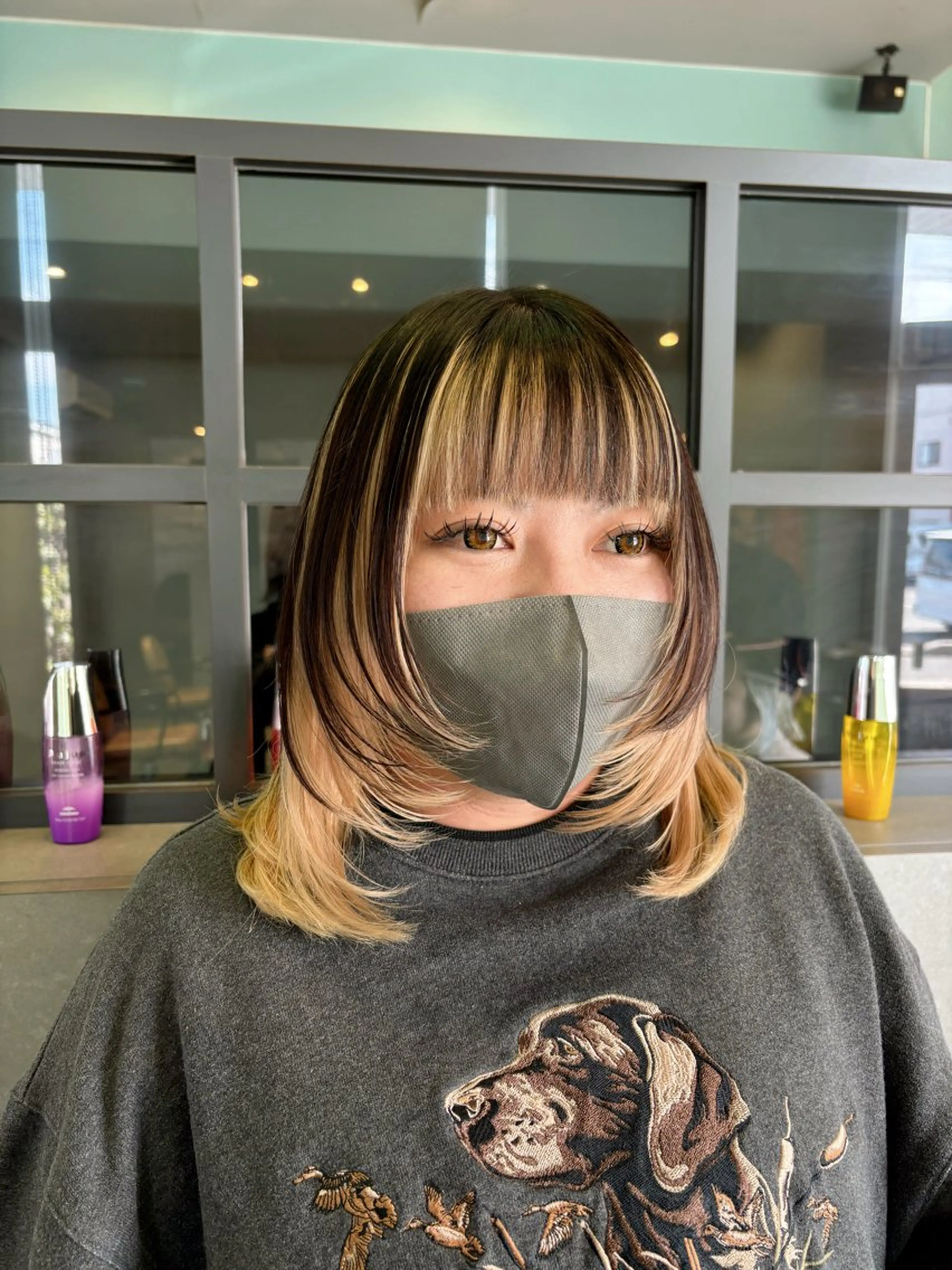 ミディアム レイヤーカット カット 古田 穂香/似合わせカラーのヘアスタイル