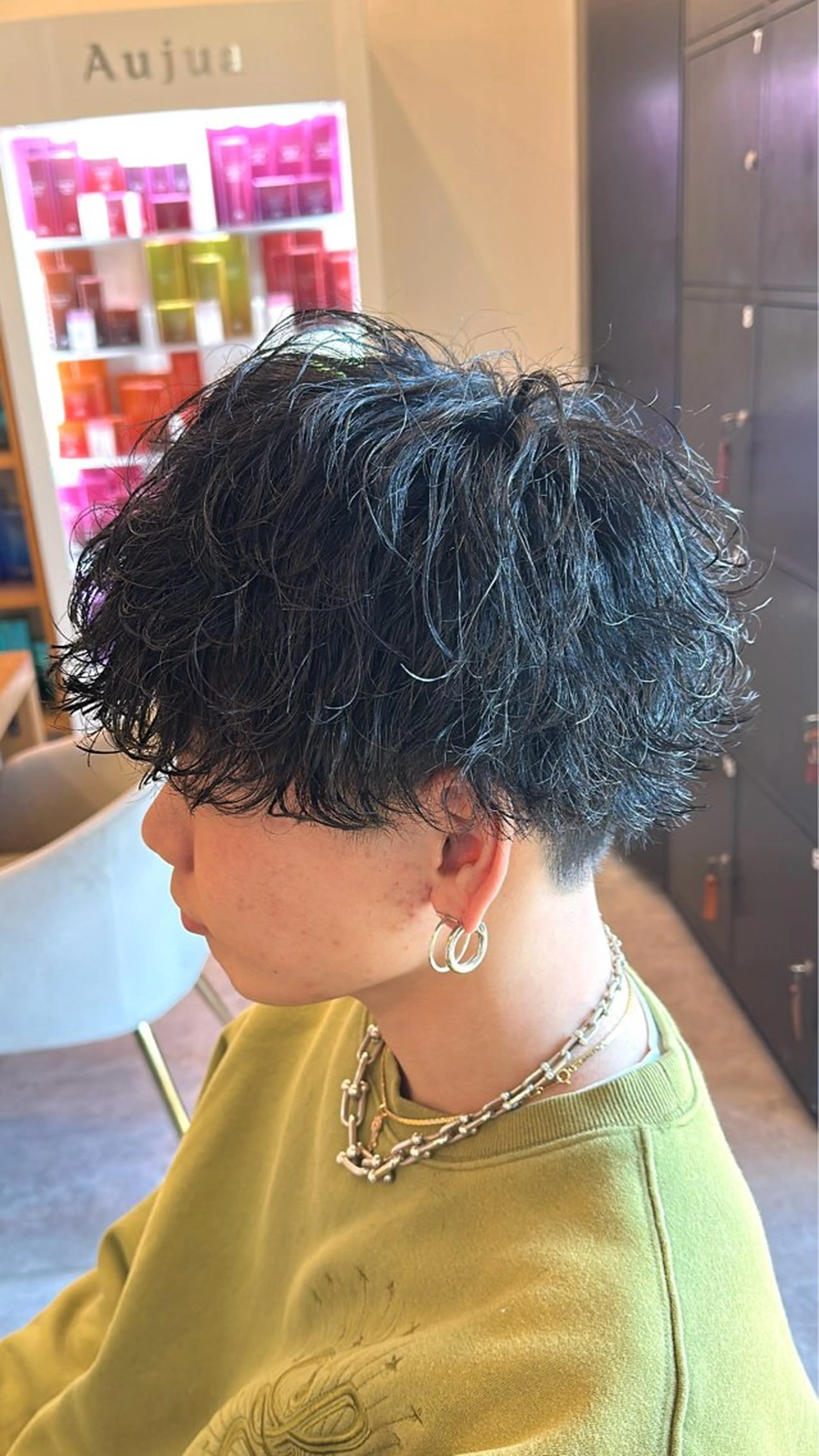 パーマ メンズ メンズパーマ 波巻きパーマ スパイラルパーマ RICHAIR 長嶺旬佑のヘアスタイル