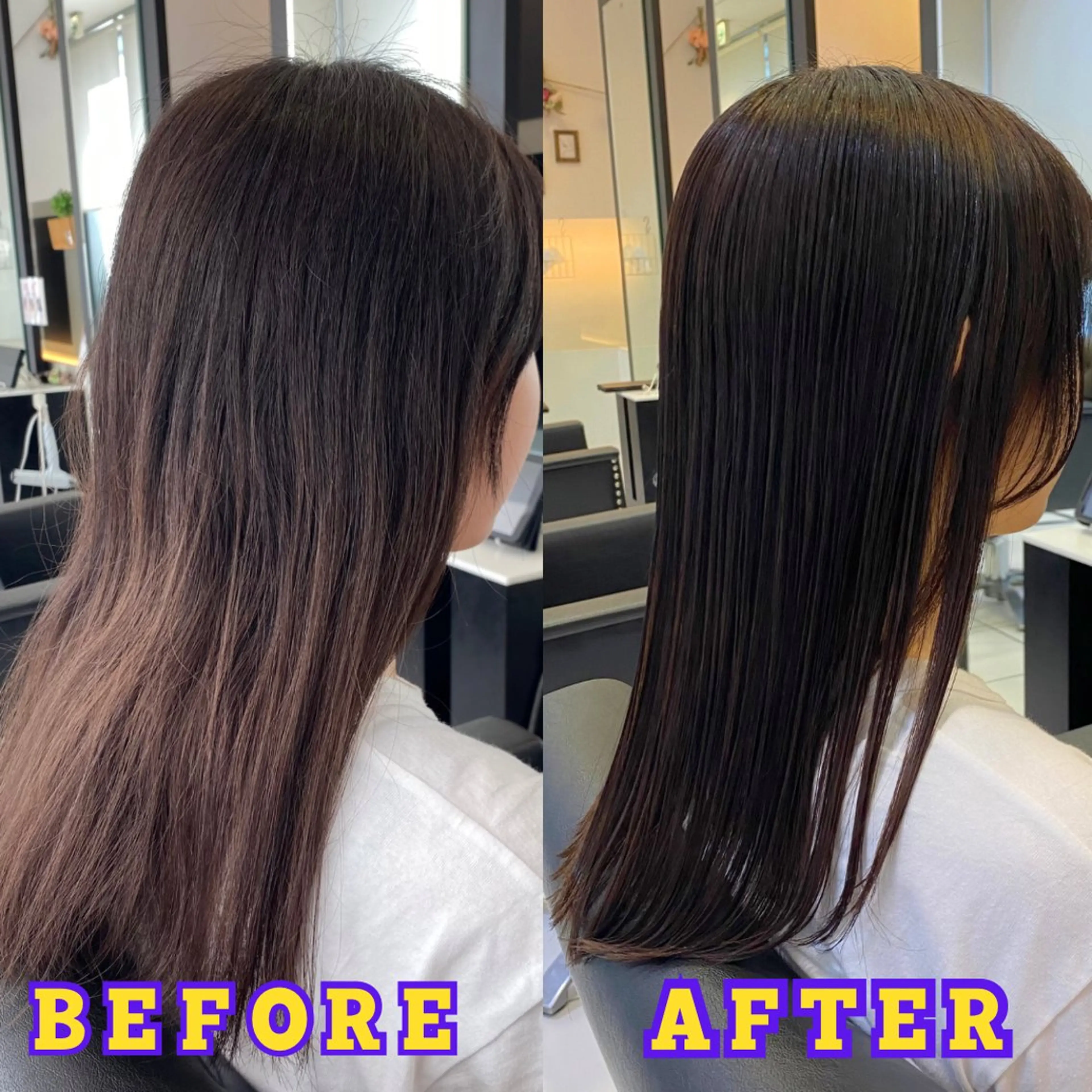 セミロング YASU🍎CUT 赤系カラー/ヘアケアのヘアスタイル