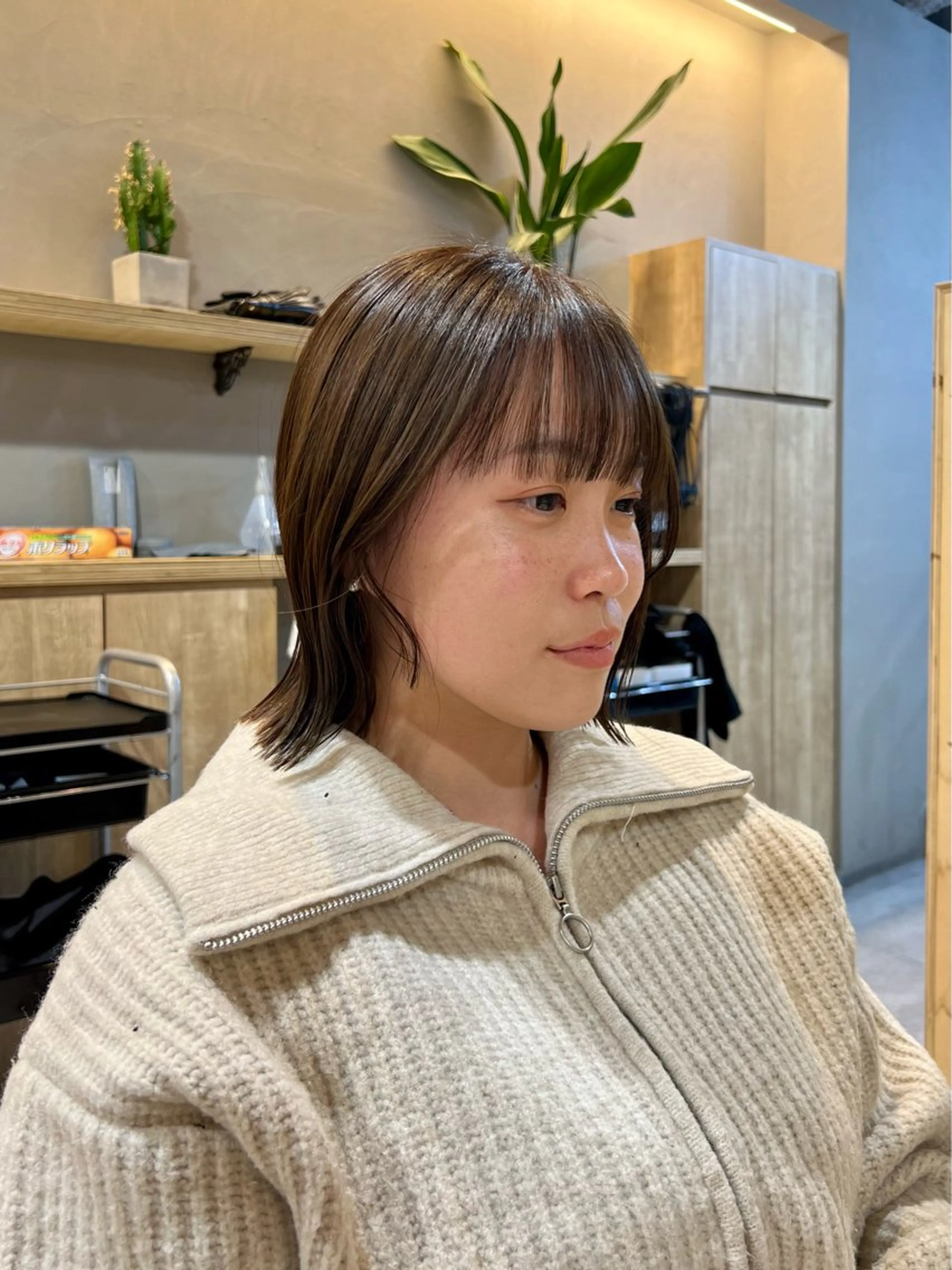 ショート カラー 切りっぱなしボブ ボブ 神戸ボブ✂️ ioe三宮/田 伸佳のヘアスタイル