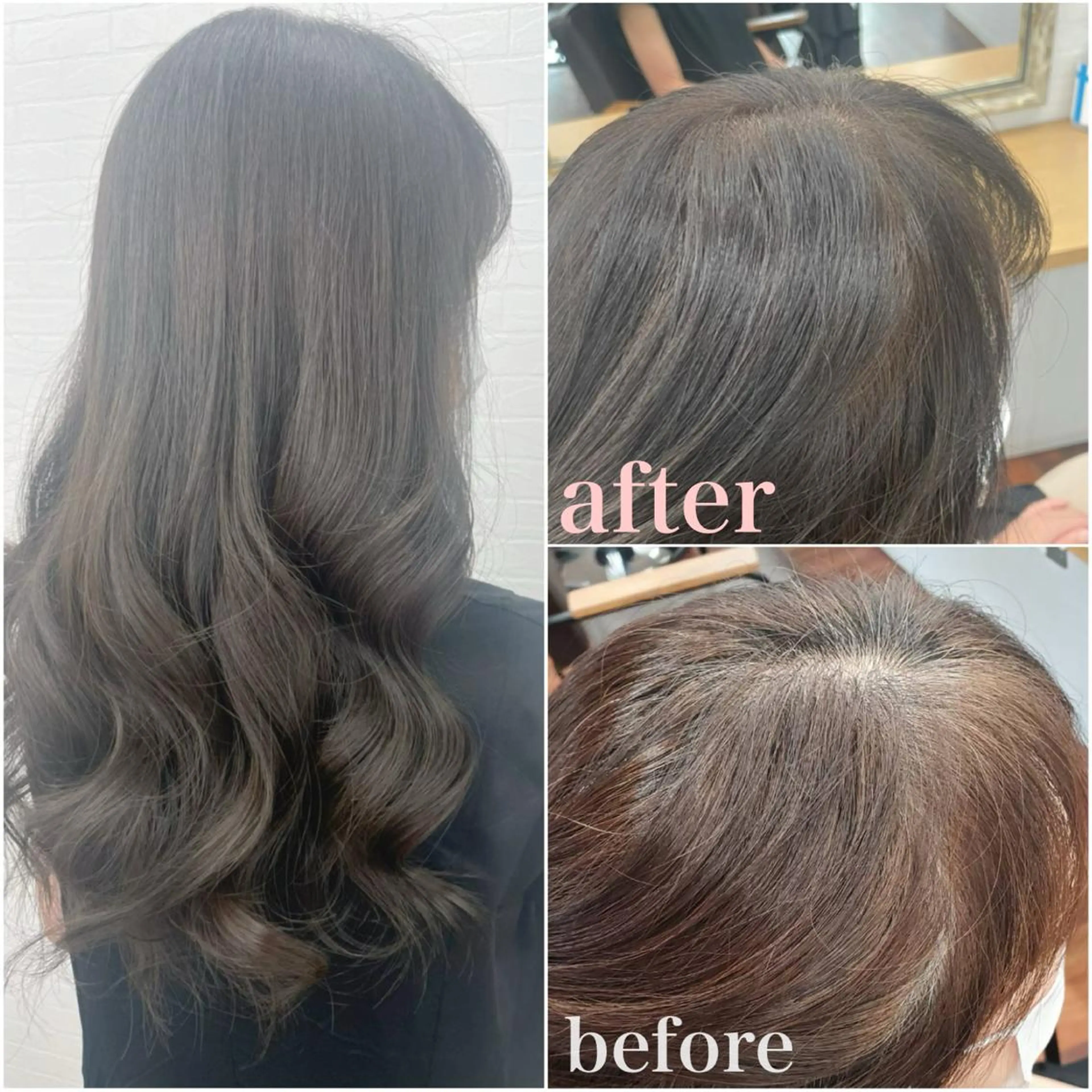ロング カラー 透明感カラー グレージュ オリーブグレージュ オリーブグレー GRANLUSSO 〜グランルッソ駅前店所属・木口 嘉美のヘアスタイル