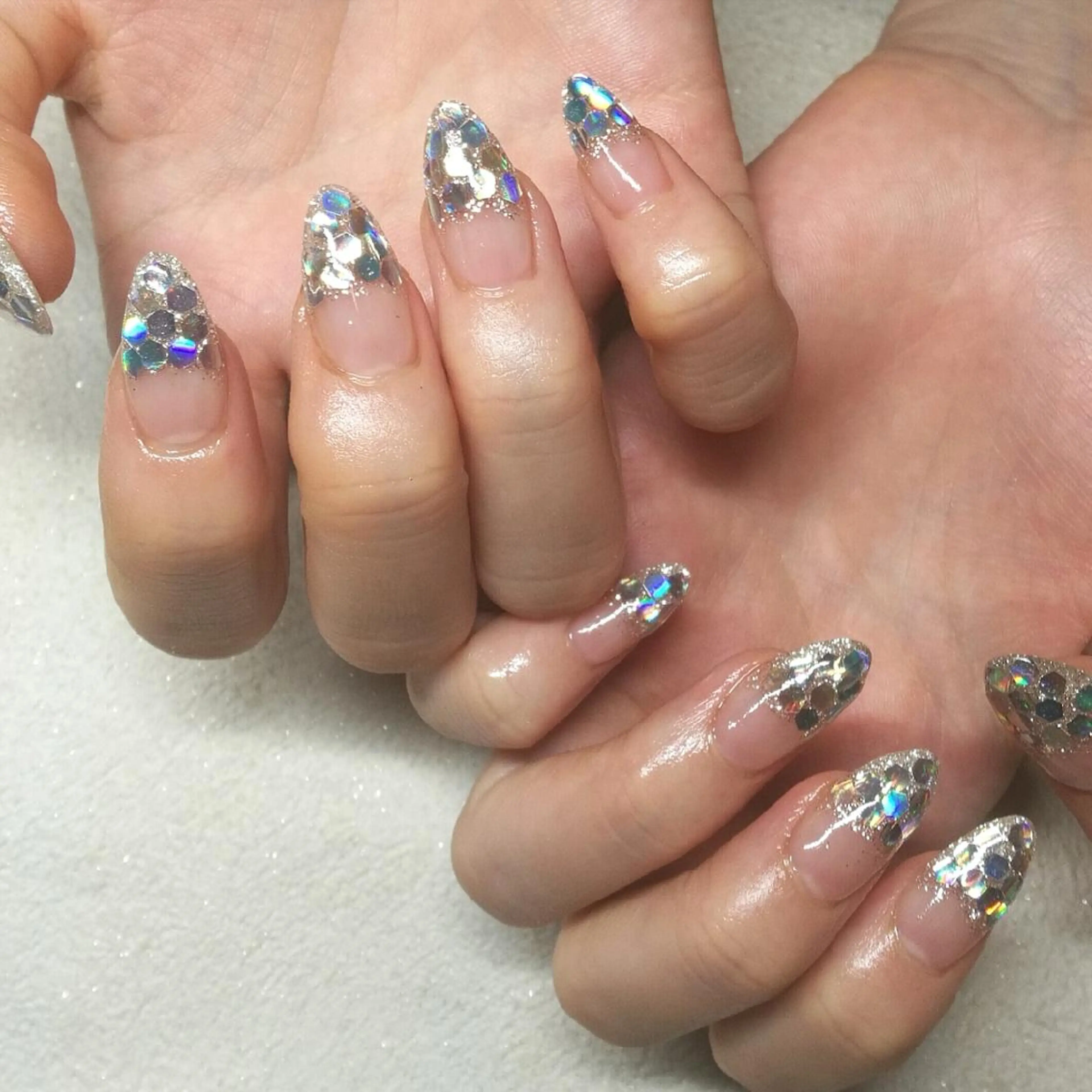 ネイル ホログラムネイル ハンドネイル private nailsalonのネイルデザイン