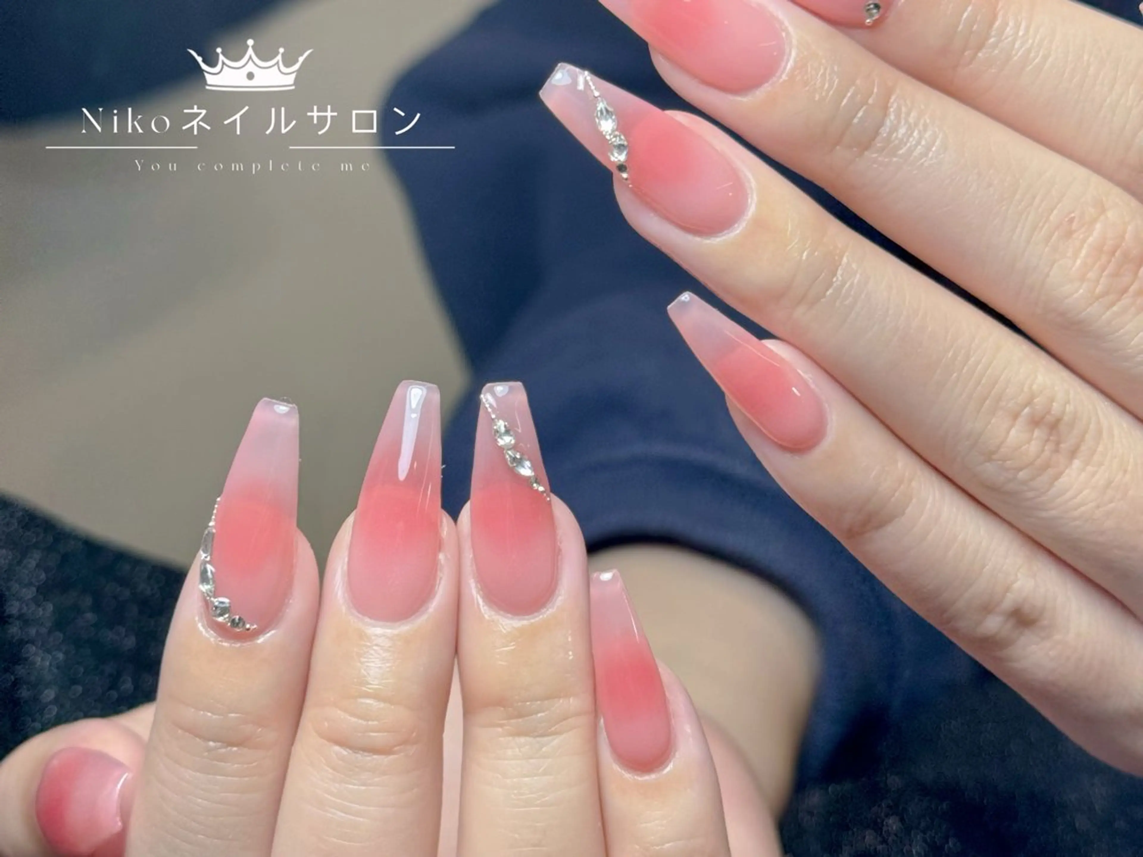 ネイル チークネイル フットネイル フレンチネイル ジェルネイル ガラスフレンチ Nikosalon rikoのネイルデザイン