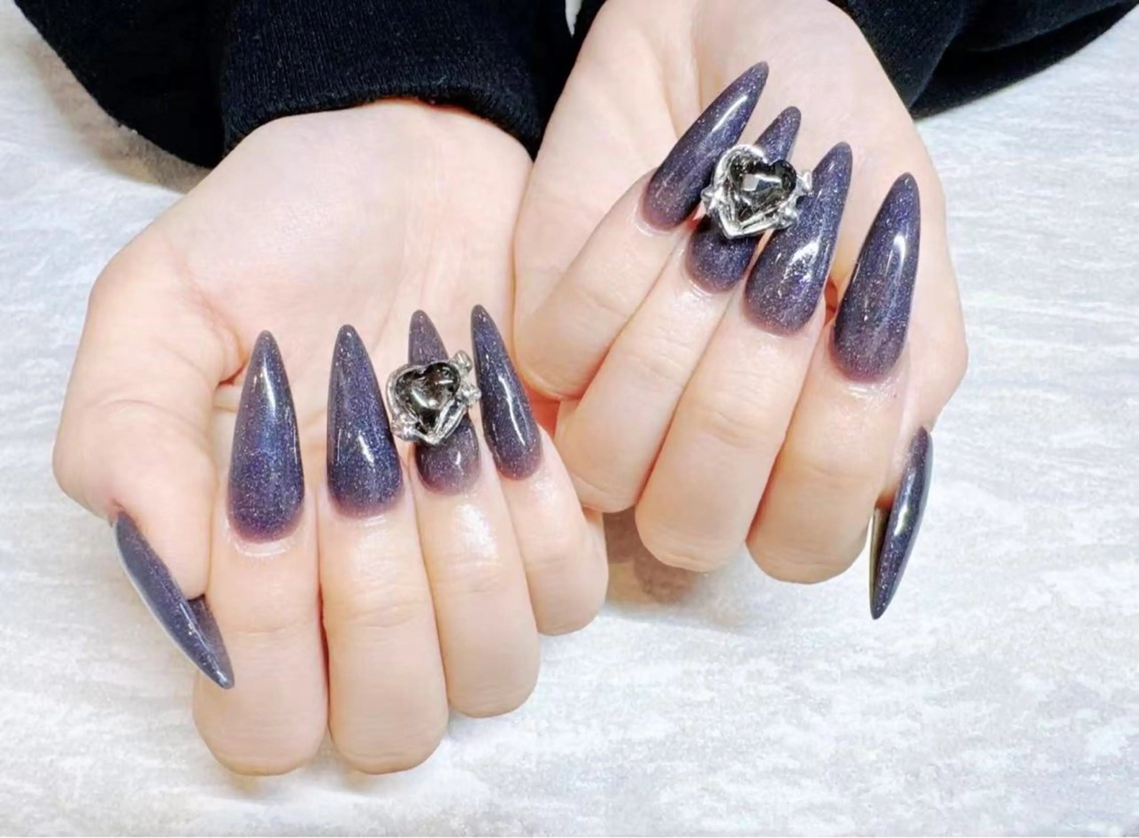 【Hand】チップ長さだし　ワンカラーorラメグラデ/パーツ2個の写真