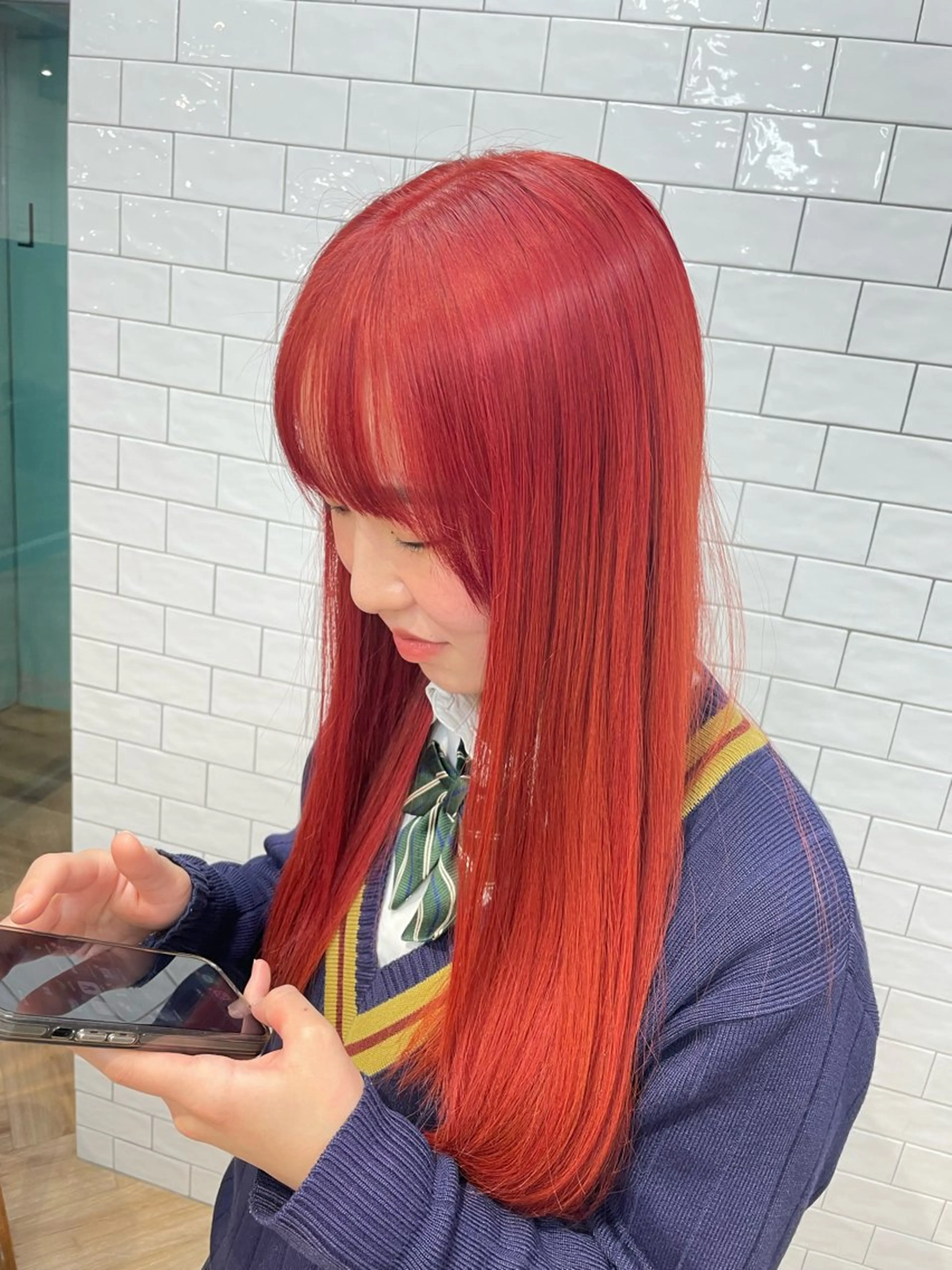 ⭐️ダブルカラー⭐️（ブリーチ＋ワンカラー）の写真