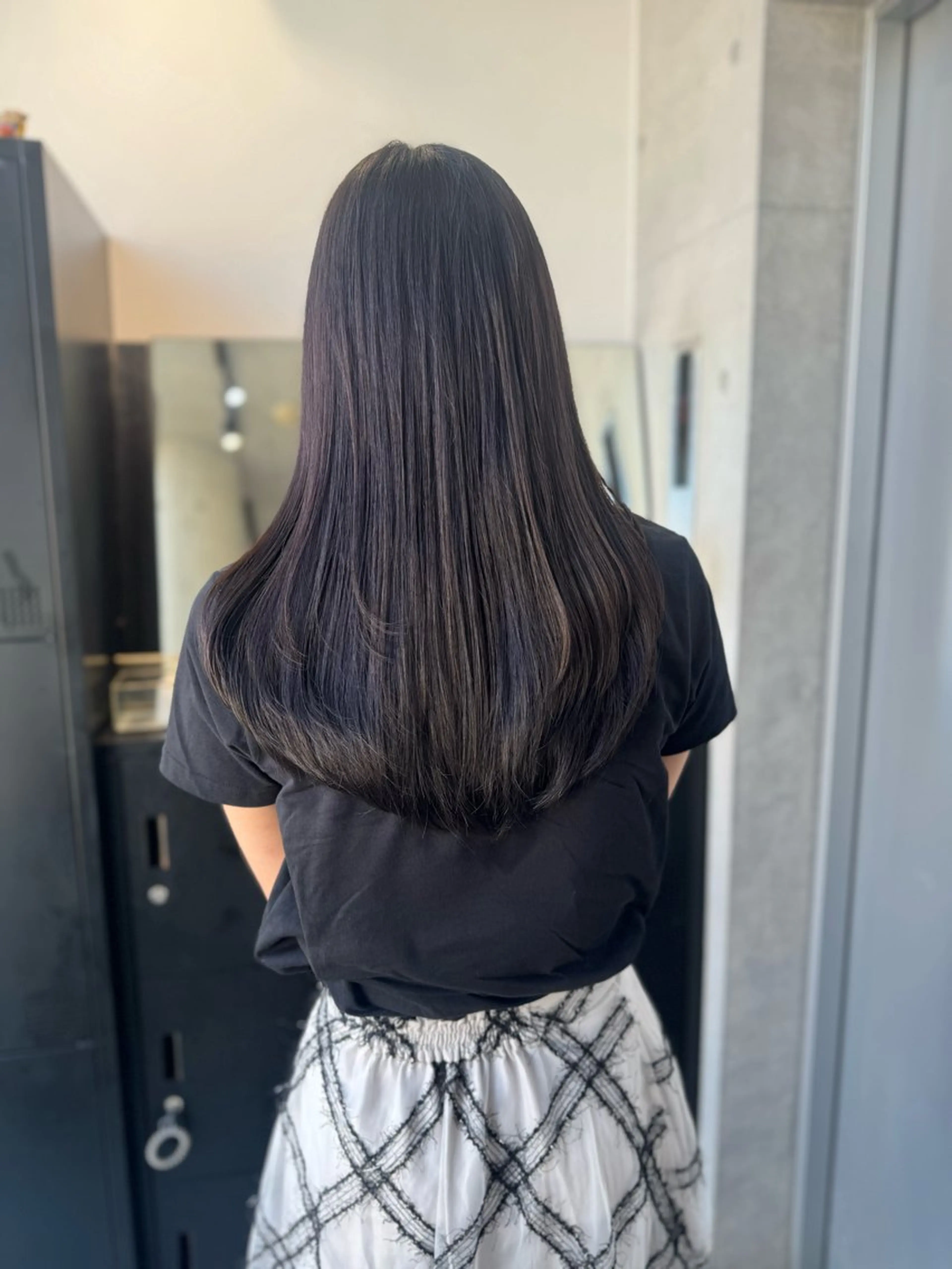 ロング カラー パーマ ヘアアレンジ カット ヘアカラー 透明感/オリーブ/ グレージュ/YUKAのヘアスタイル