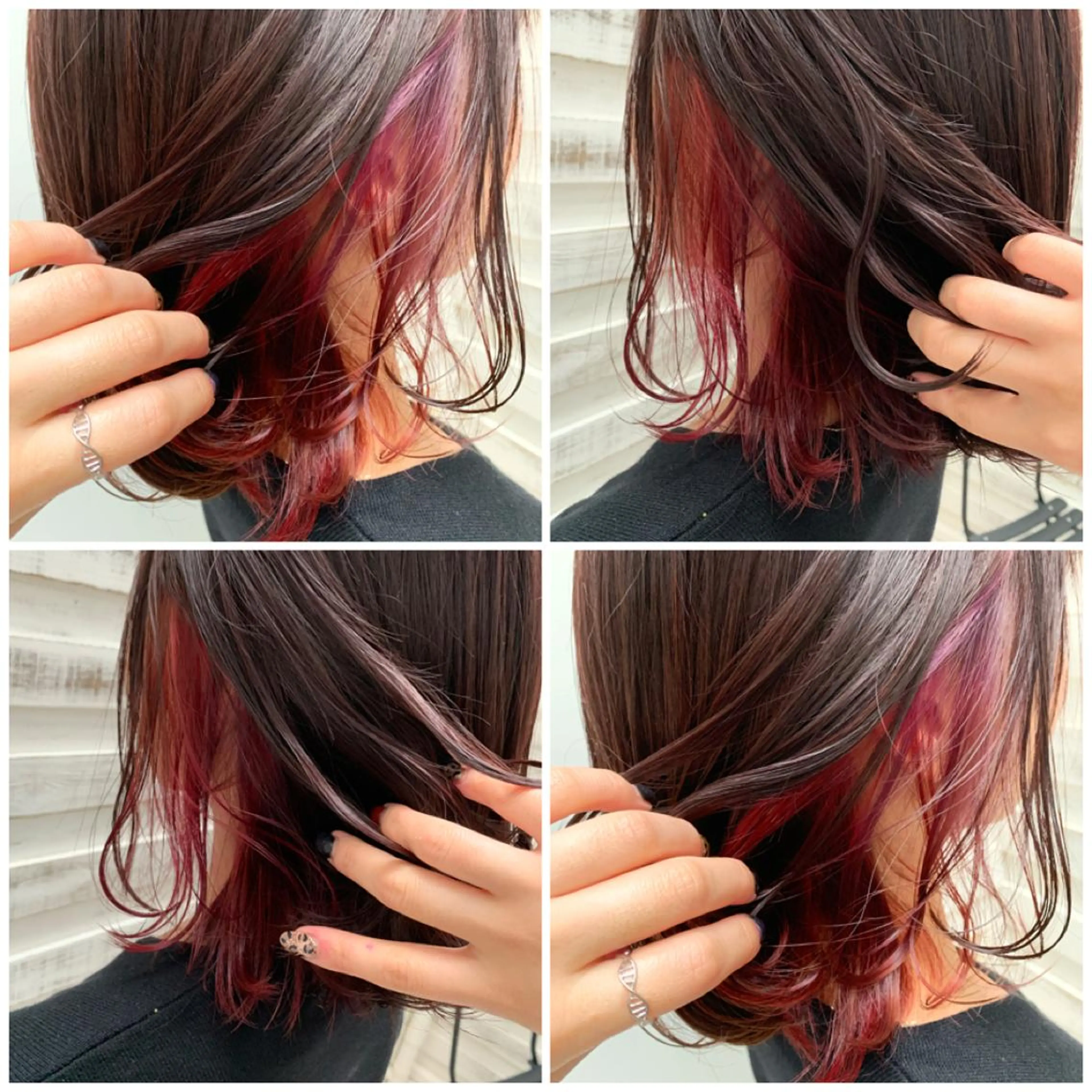 ミディアム カラー ヘアアレンジ イルミナカラー インナーカラー ピンクカラー 髪質改善 小顔カット 指名支持率NO.1 スタイリストのヘアスタイル