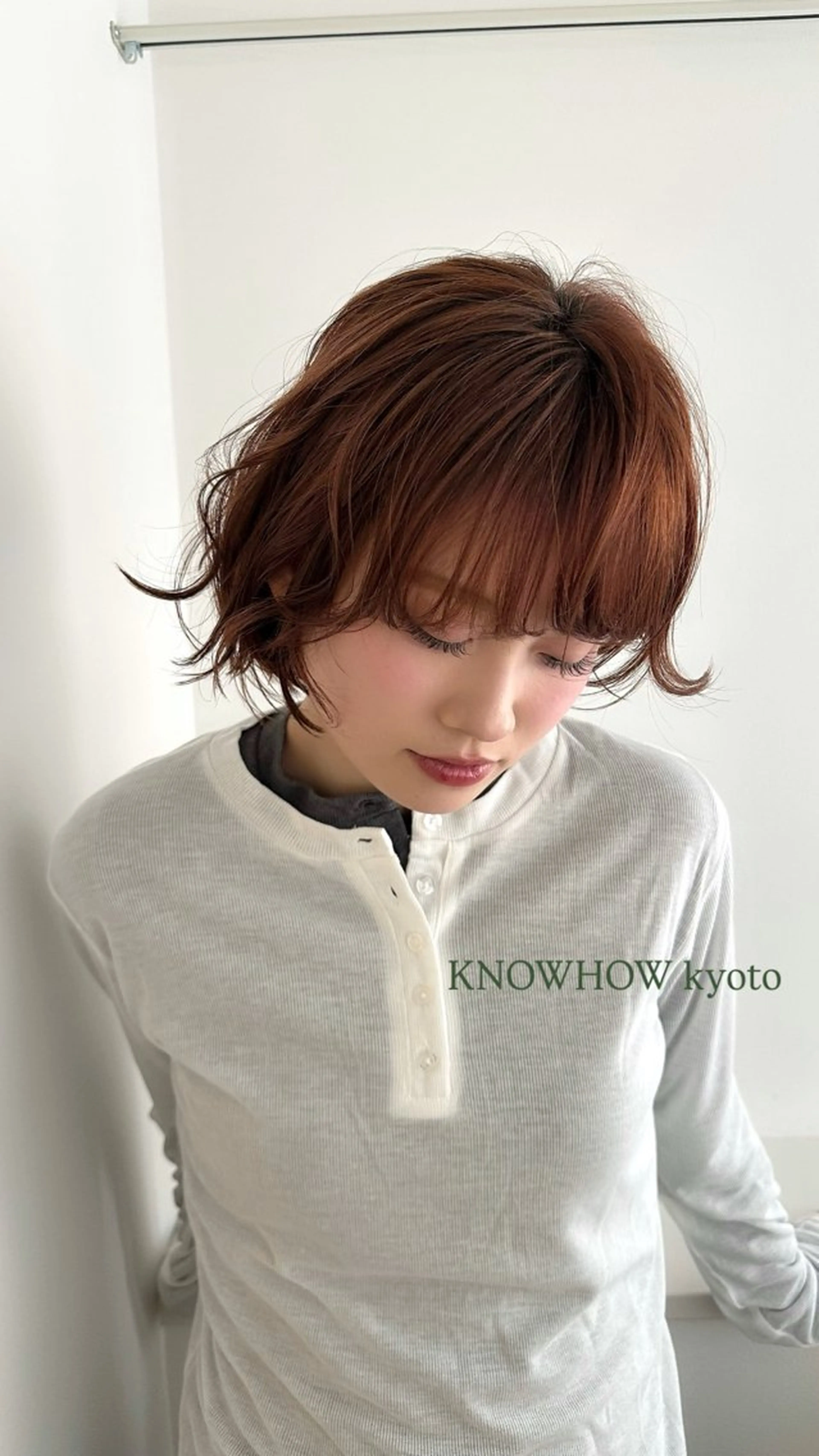 ショート ヘアカラー アンニュイヘア/ 顔周りカット/眞弓萌のヘアスタイル