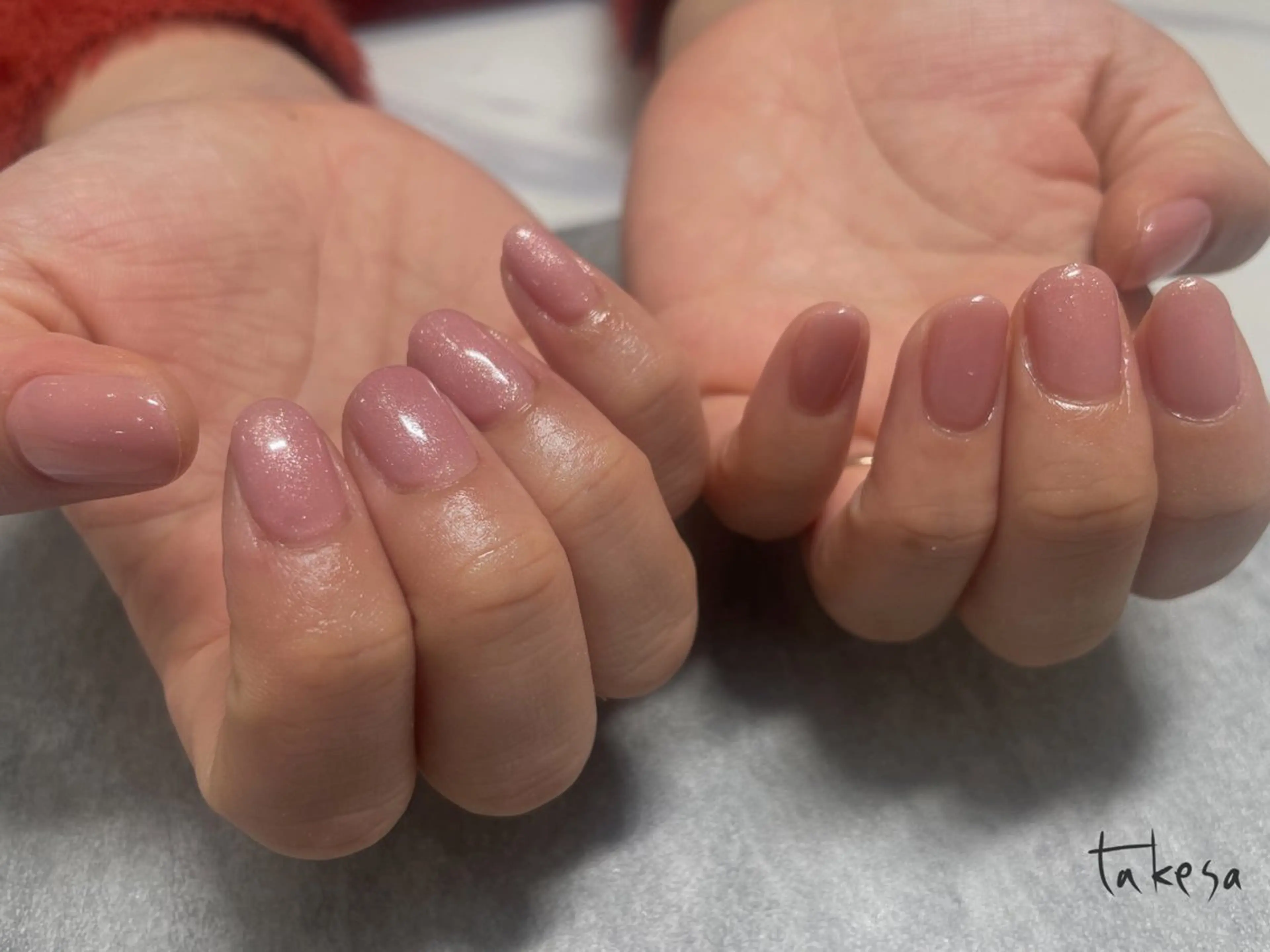 ネイル キラキラネイル ラメ(グリッター) ワンカラーネイル ピンク Msis nail & eyelashsalon 代々木店所属・msis武田 (takesa)のネイルデザイン