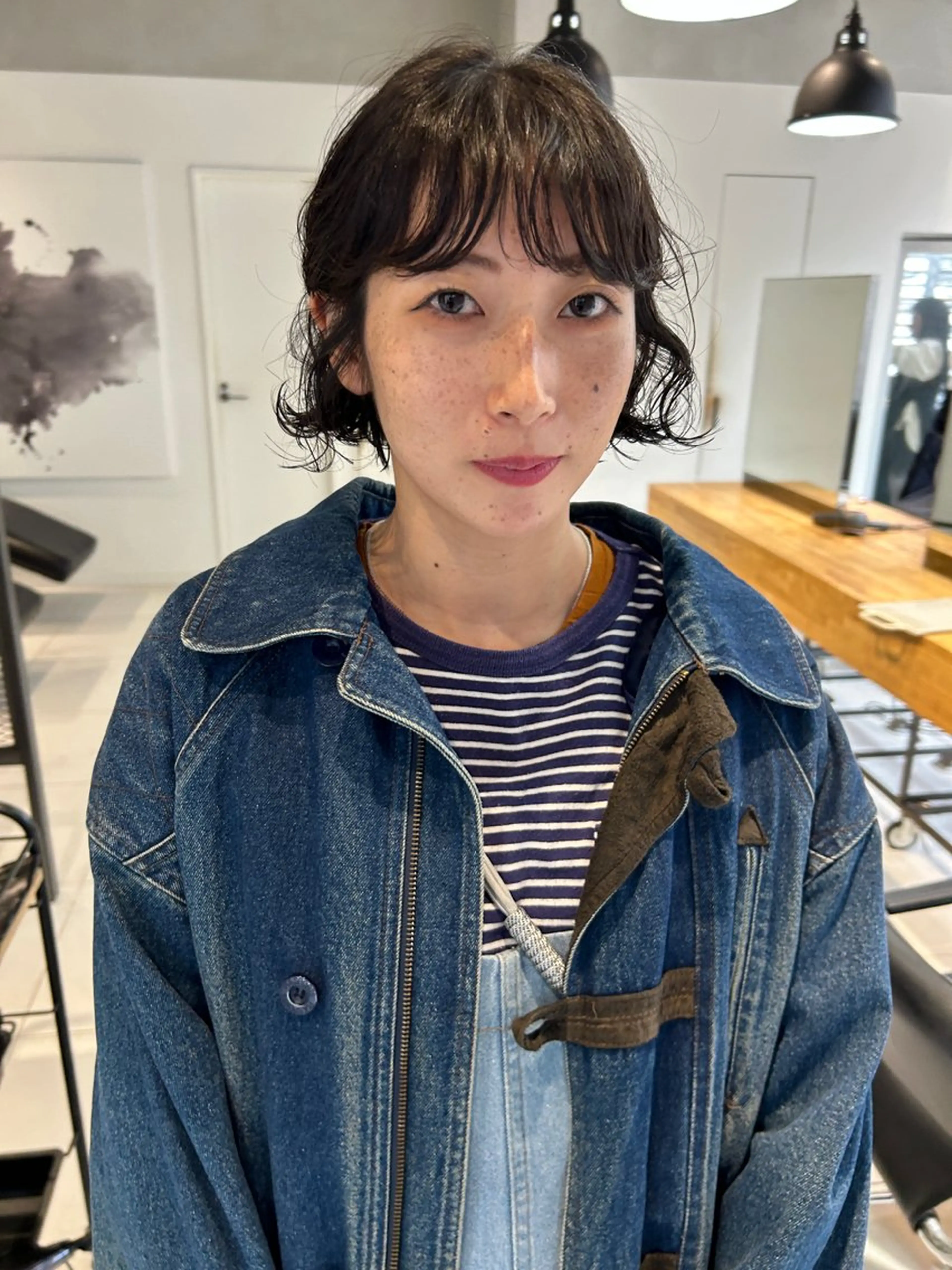 ショート パーマ ボブ 澤田 奈々子のヘアスタイル