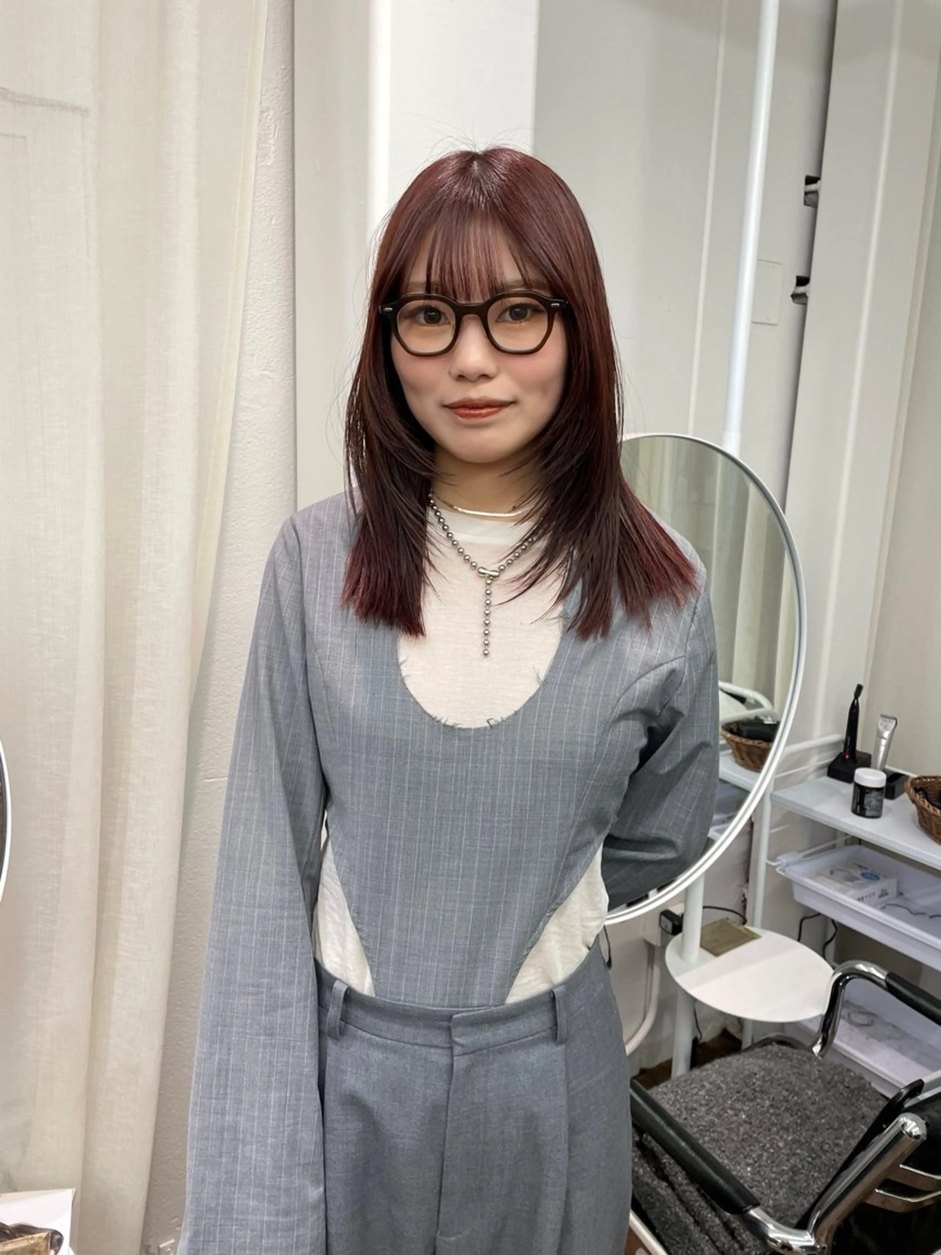 セミロング カラー カット ヘアカラー トリートメント レイヤーカット🎀 kanaのヘアスタイル