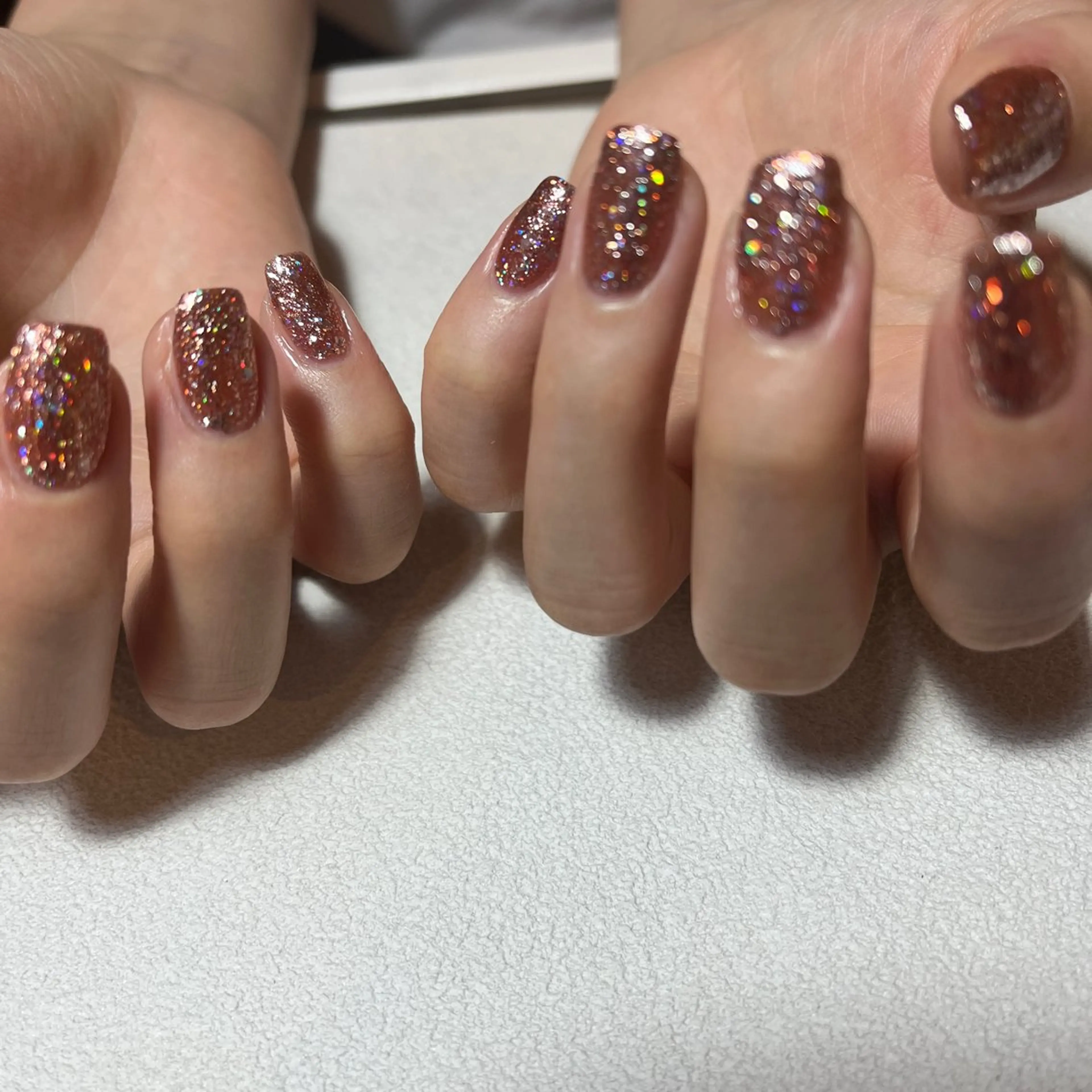 ネイル ジェルネイル ワンカラーネイル パラジェル 冬ネイル ハンドネイル nail slow.のネイルデザイン