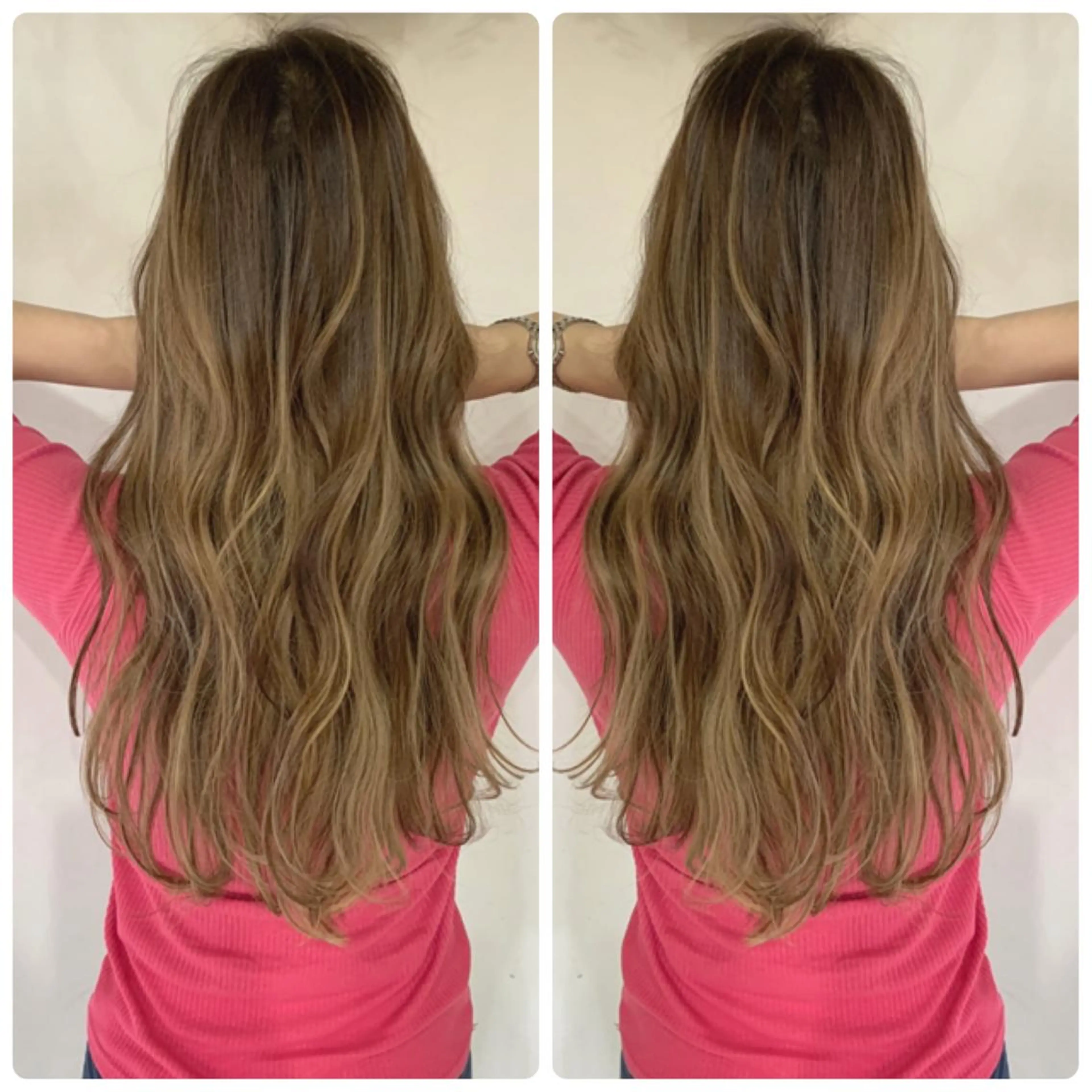 ロング カラー アッシュ バレイヤージュ ブリーチ デザインカラー グレージュ カット ヘアカラー 京都大人女性ショート 徒歩1分/秋山のヘアスタイル