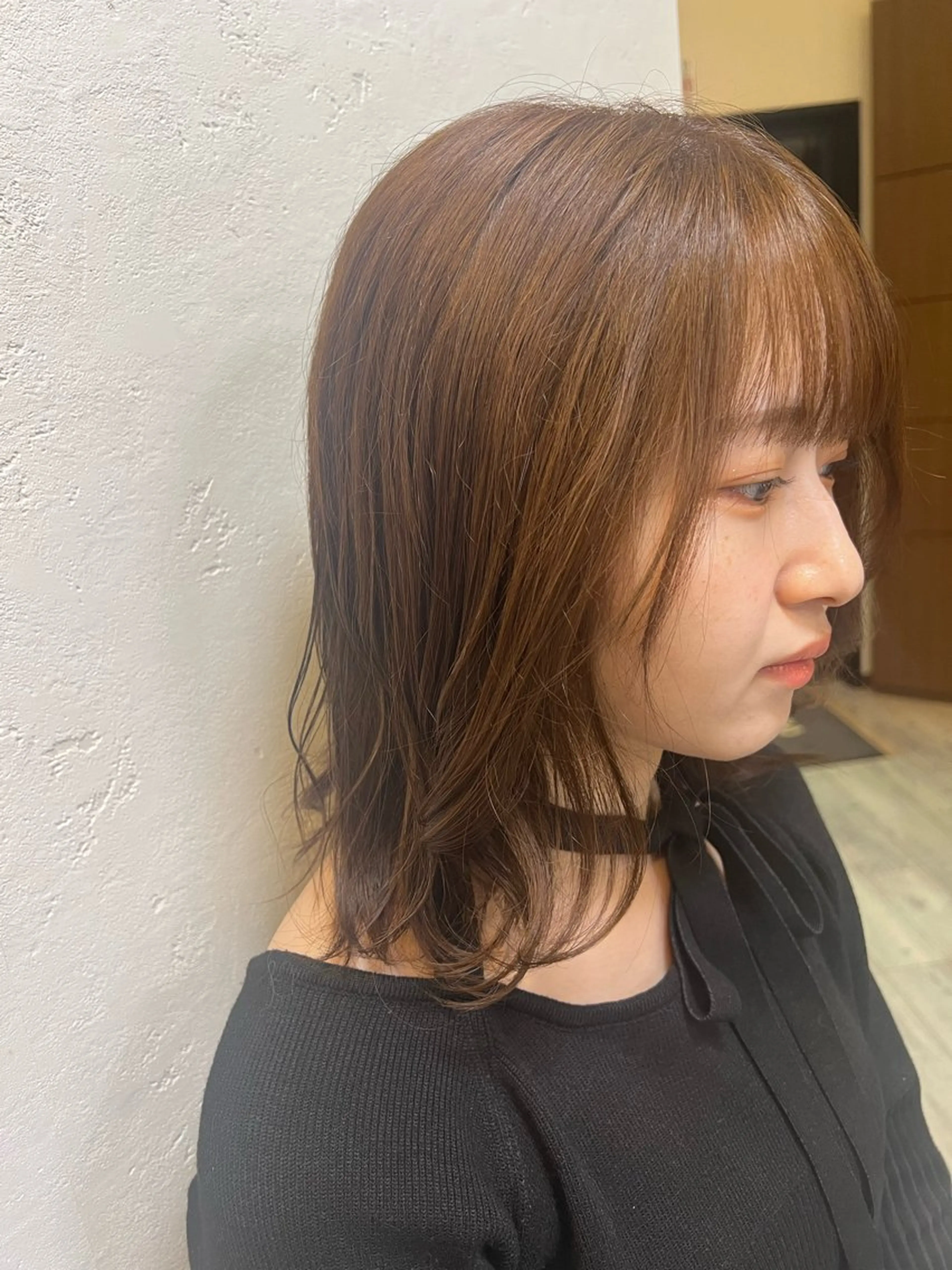 カラー ベージュカラー ブリーチ 吉田 咲樹のヘアスタイル