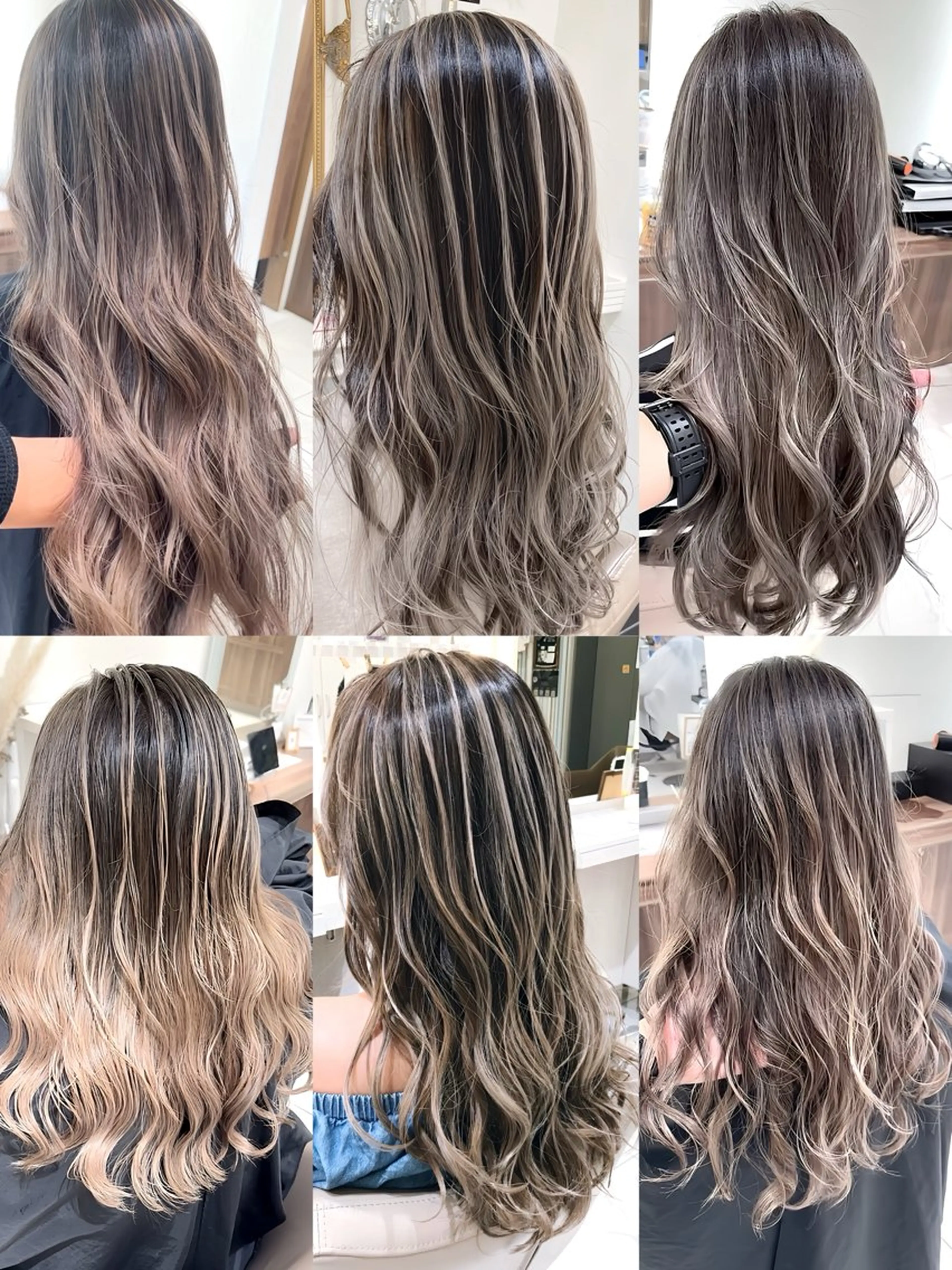 セミロング カラー バレイヤージュ 髪質改善 レイヤーカット カット ヘアカラー トリートメント 山崎俊輔/髪質改善 /バレイヤージュのヘアスタイル