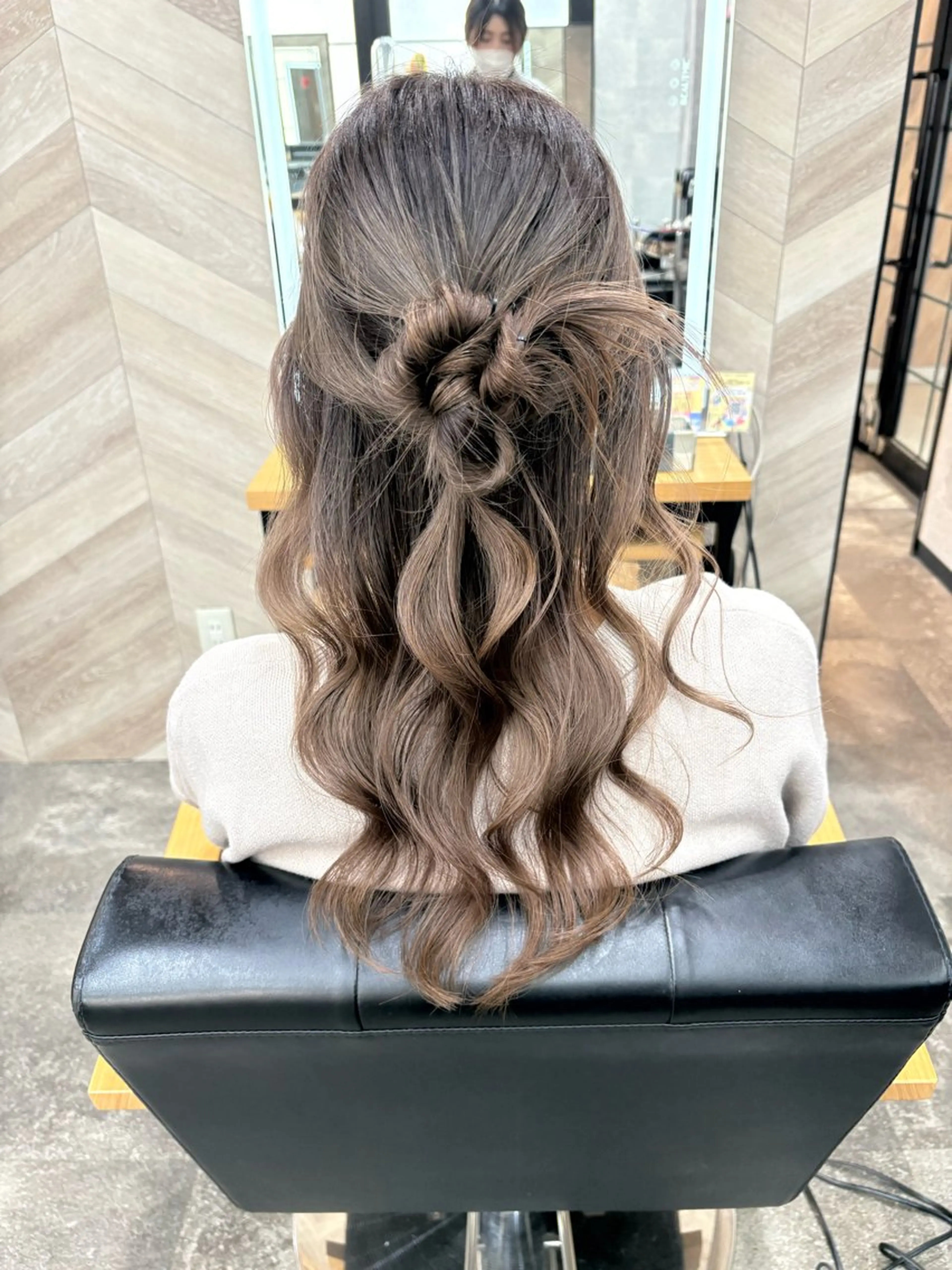 セミロング ヘアアレンジ ハーフアップ ヘアセット SHANTi 飯塚 ヘアセット/髪質改善のヘアスタイル