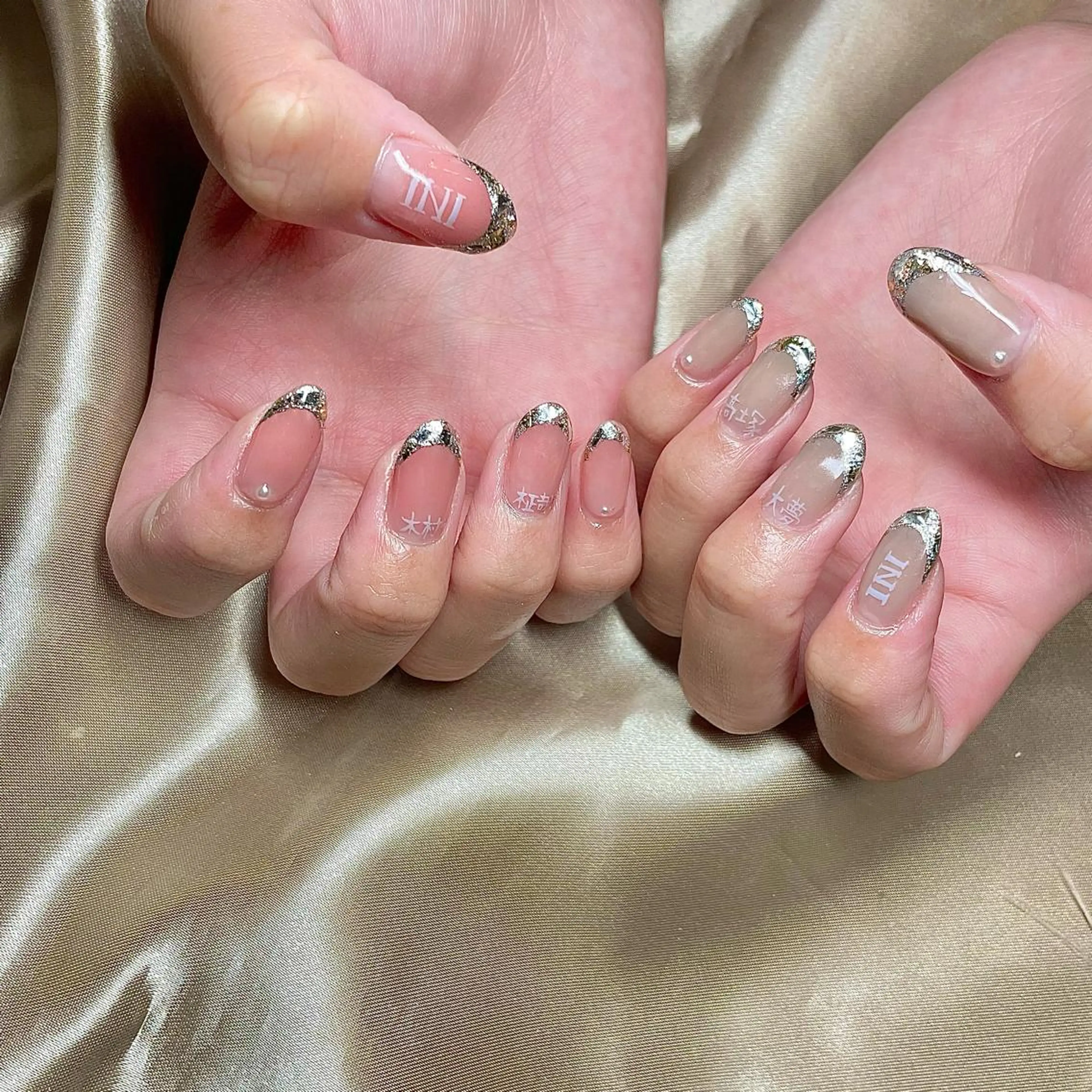 セミロング カラー パーマ ヘアアレンジ メンズ キッズ ネイル マツエク・マツパ フレンチネイル ガラスフレンチ nail&eye Aoのマツエク・マツパデザイン