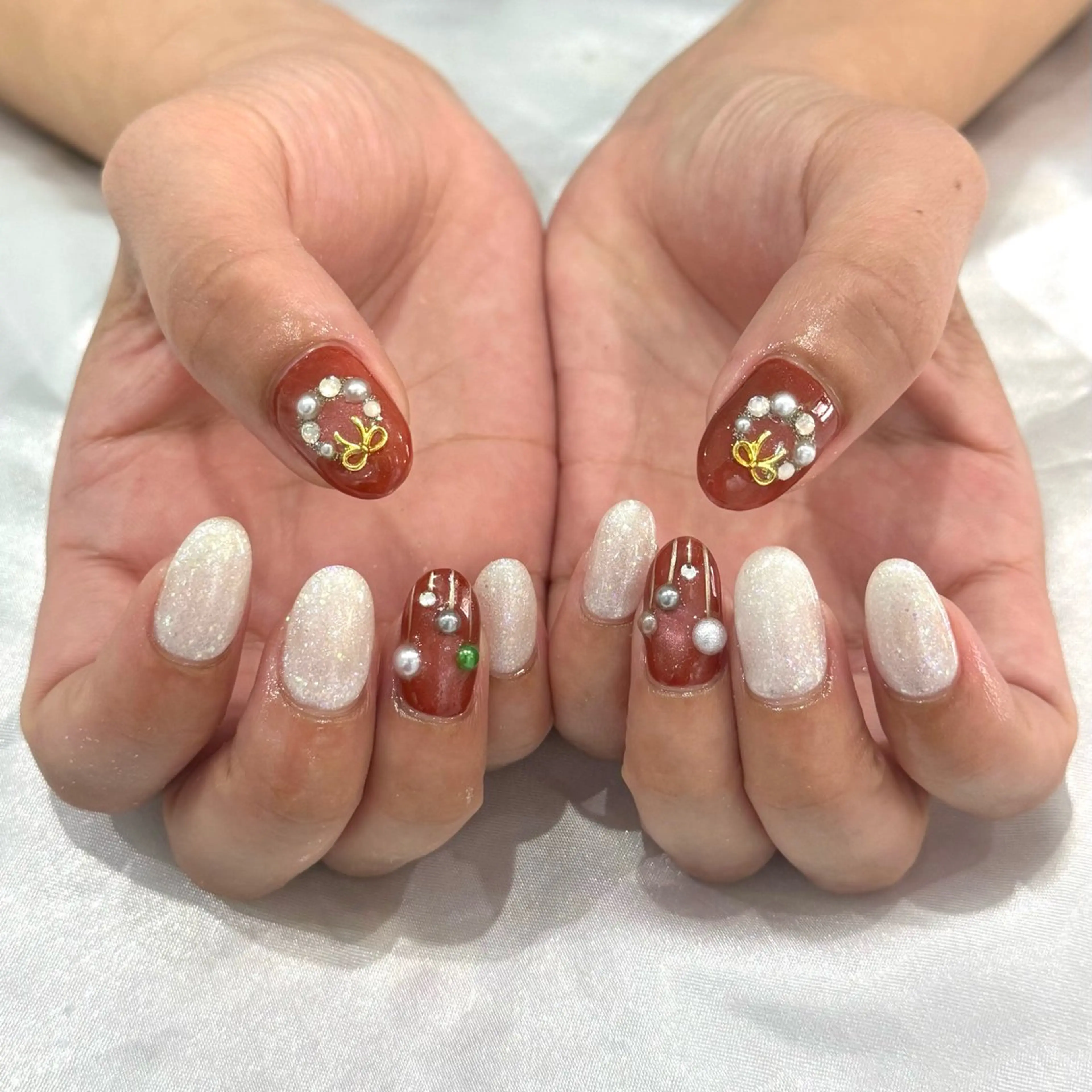 ネイル 冬ネイル クリスマス Yoshiha .Mのネイルデザイン