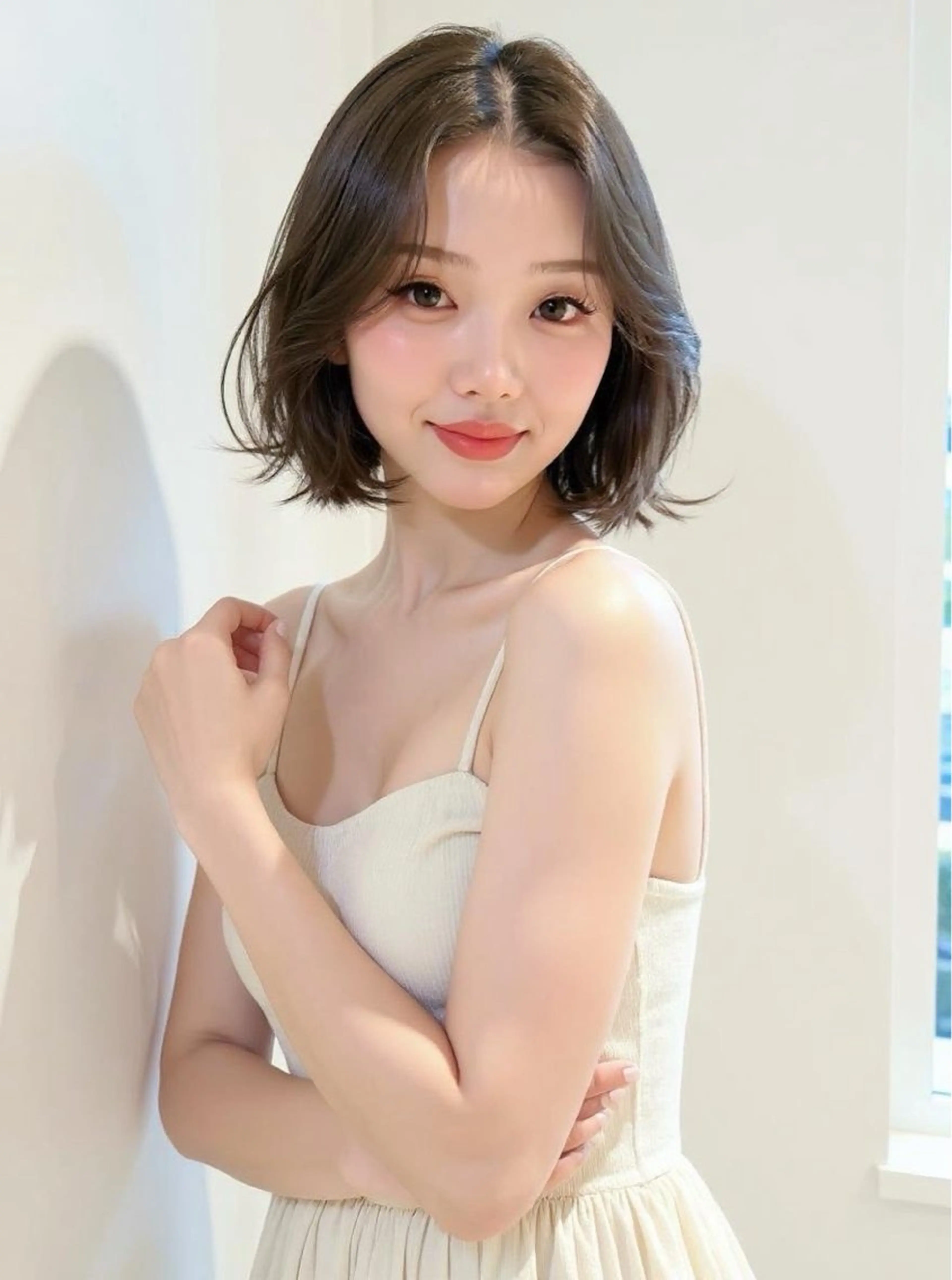 ミディアム カット ヘアカラー トリートメント VLOW nex the salon所属・韓国風/髪質改善/ ナガヤアキラのヘアスタイル