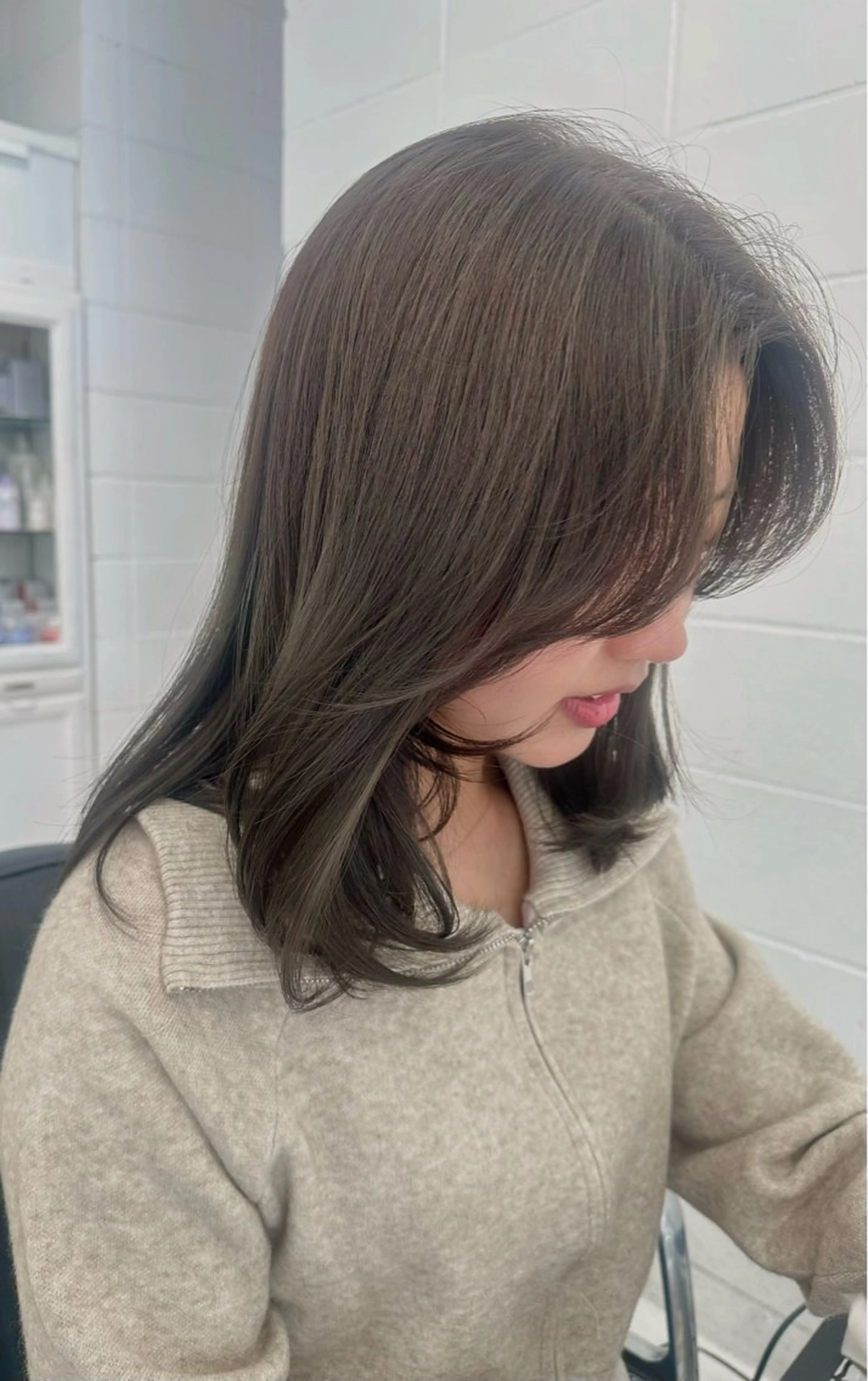 ミディアム カラー カット ヘアカラー トリートメント レイヤーカット/艶髪 ✨💭KIRARIのヘアスタイル