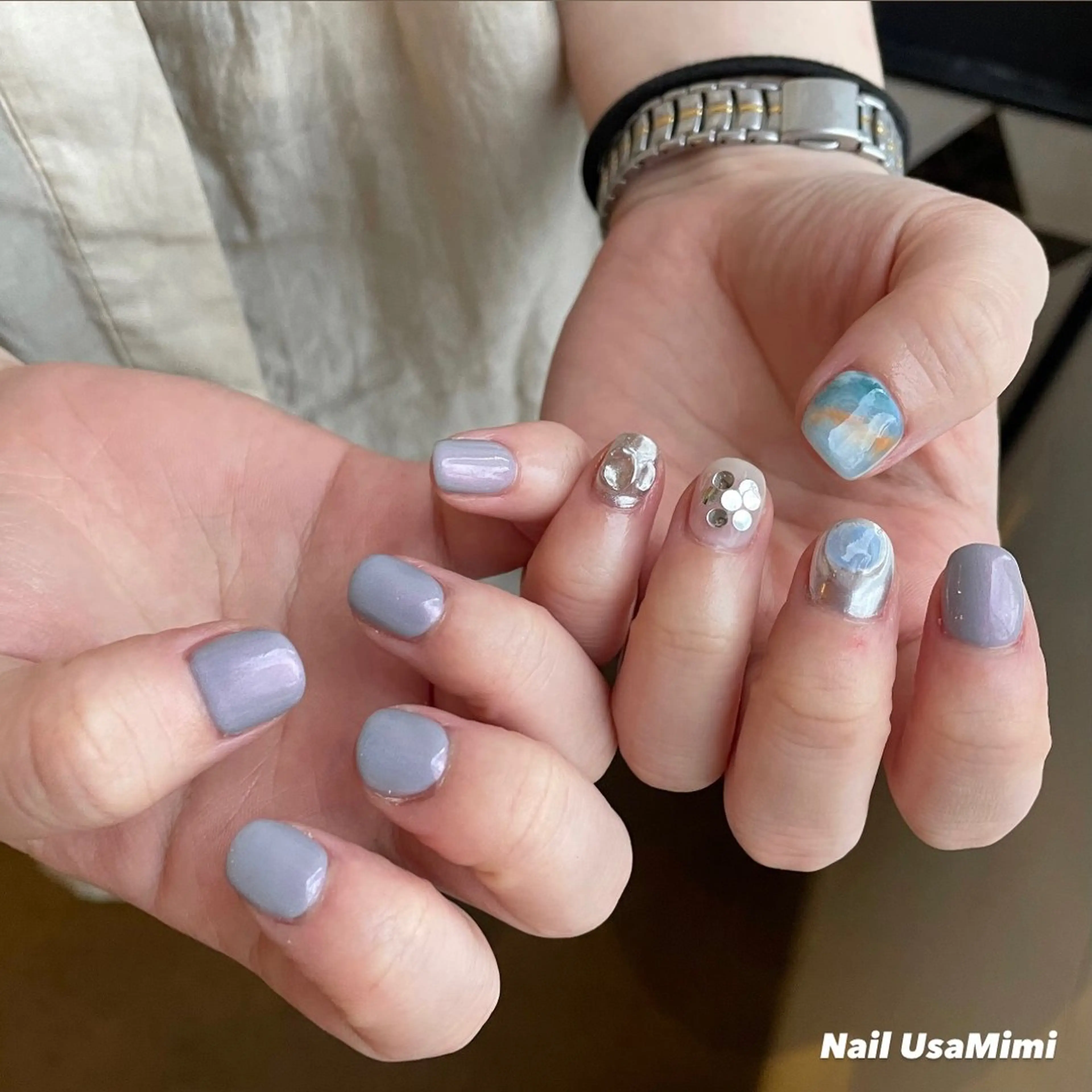 ネイル ニュアンスネイル 本町ネイルNail UsaMimiのネイルデザイン
